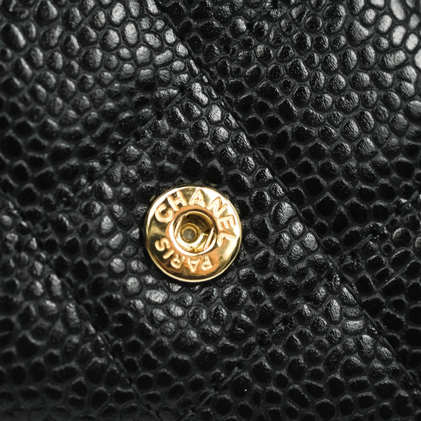 Chanel Quilted Flap Card Holder Black Caviar Gold Hardware