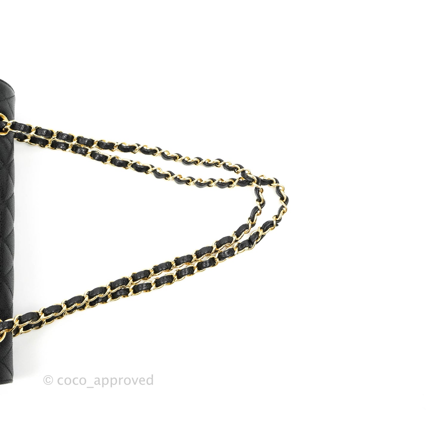 Chanel Classic M/L Medium Double Flap Black Caviar Gold Hardware