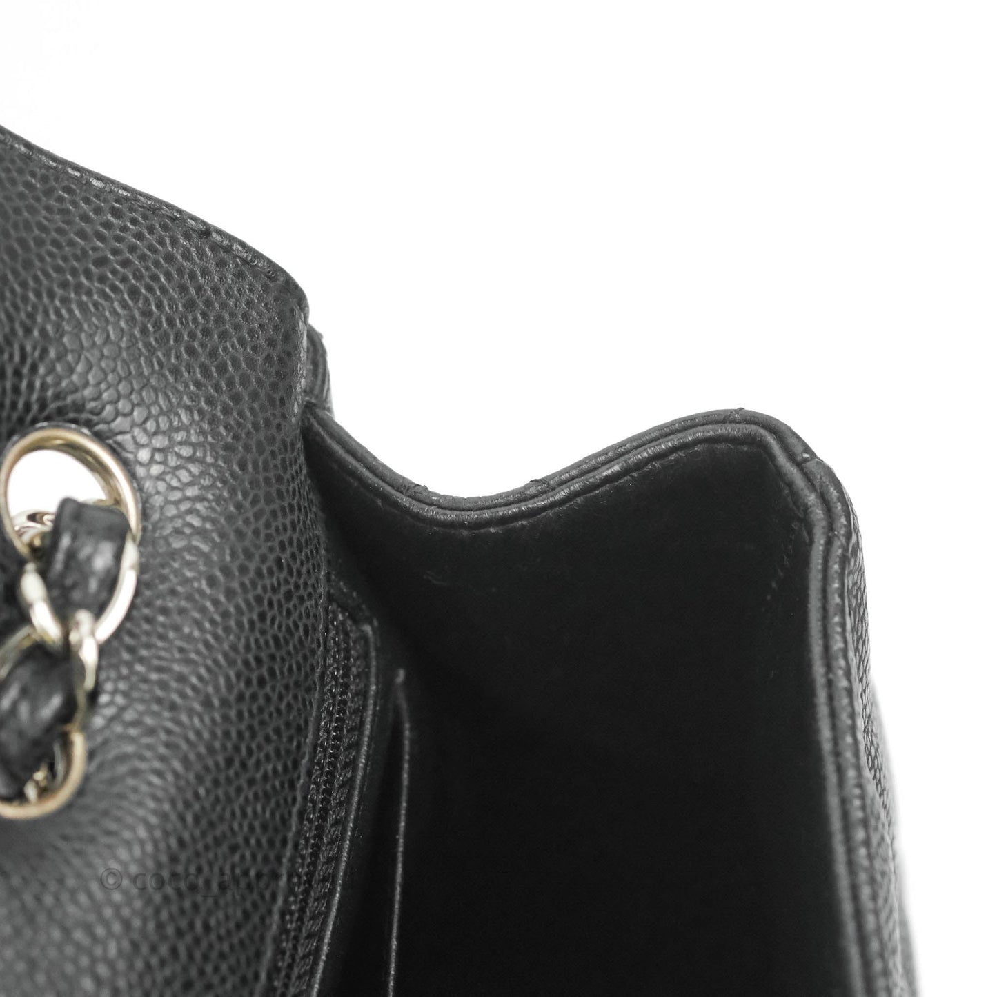 Chanel Jumbo Single Flap Black Caviar Silver Hardware⁣⁣