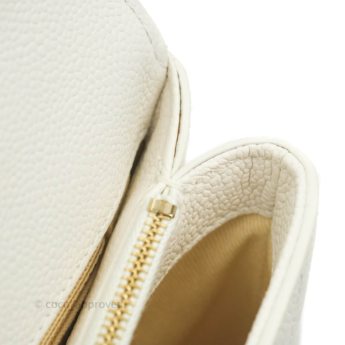 Chanel Chic Affinity Small Grained Calfskin Ivory Gold Hardware