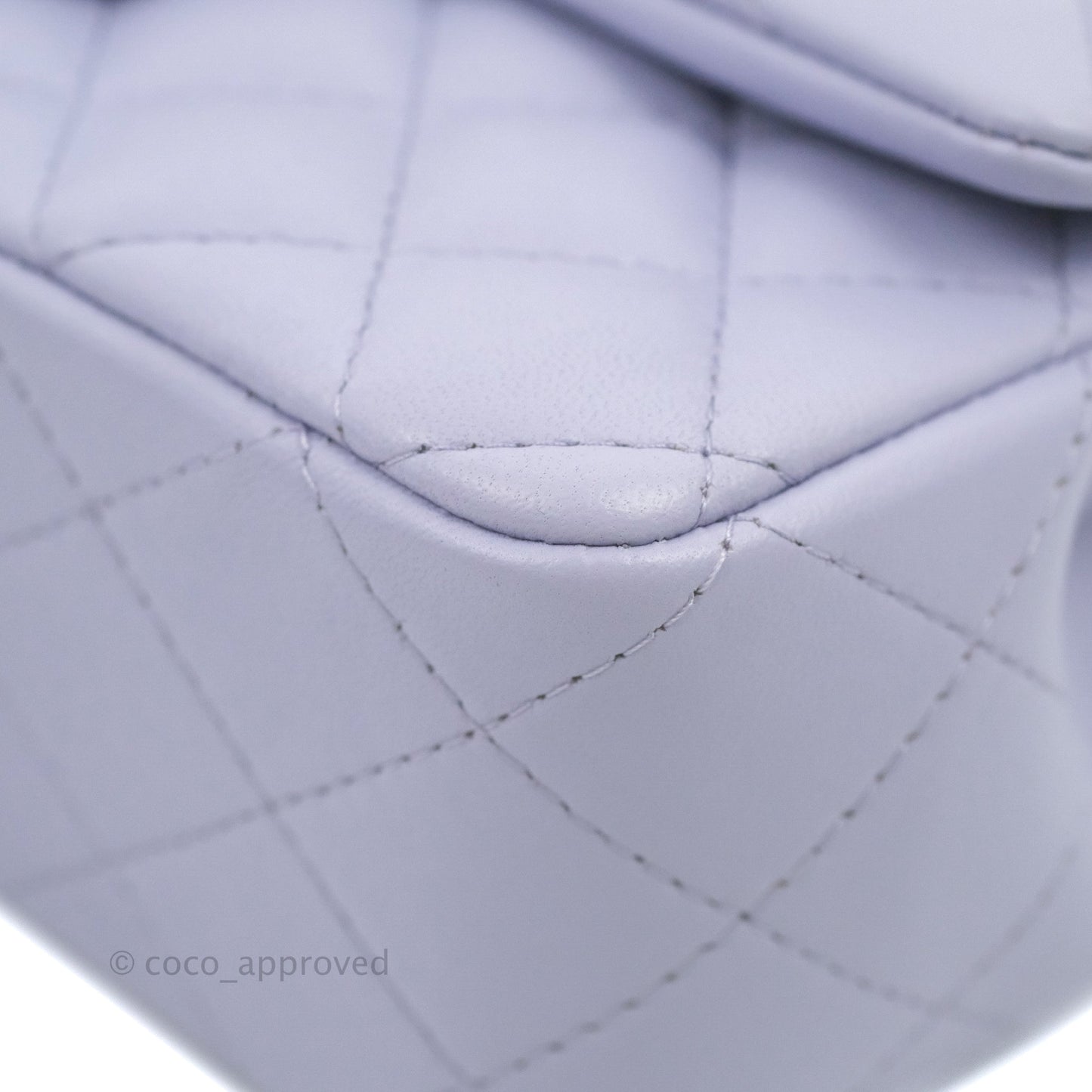 Chanel Quilted Mini Rectangular Flap Lilac Lambskin Gold Hardware