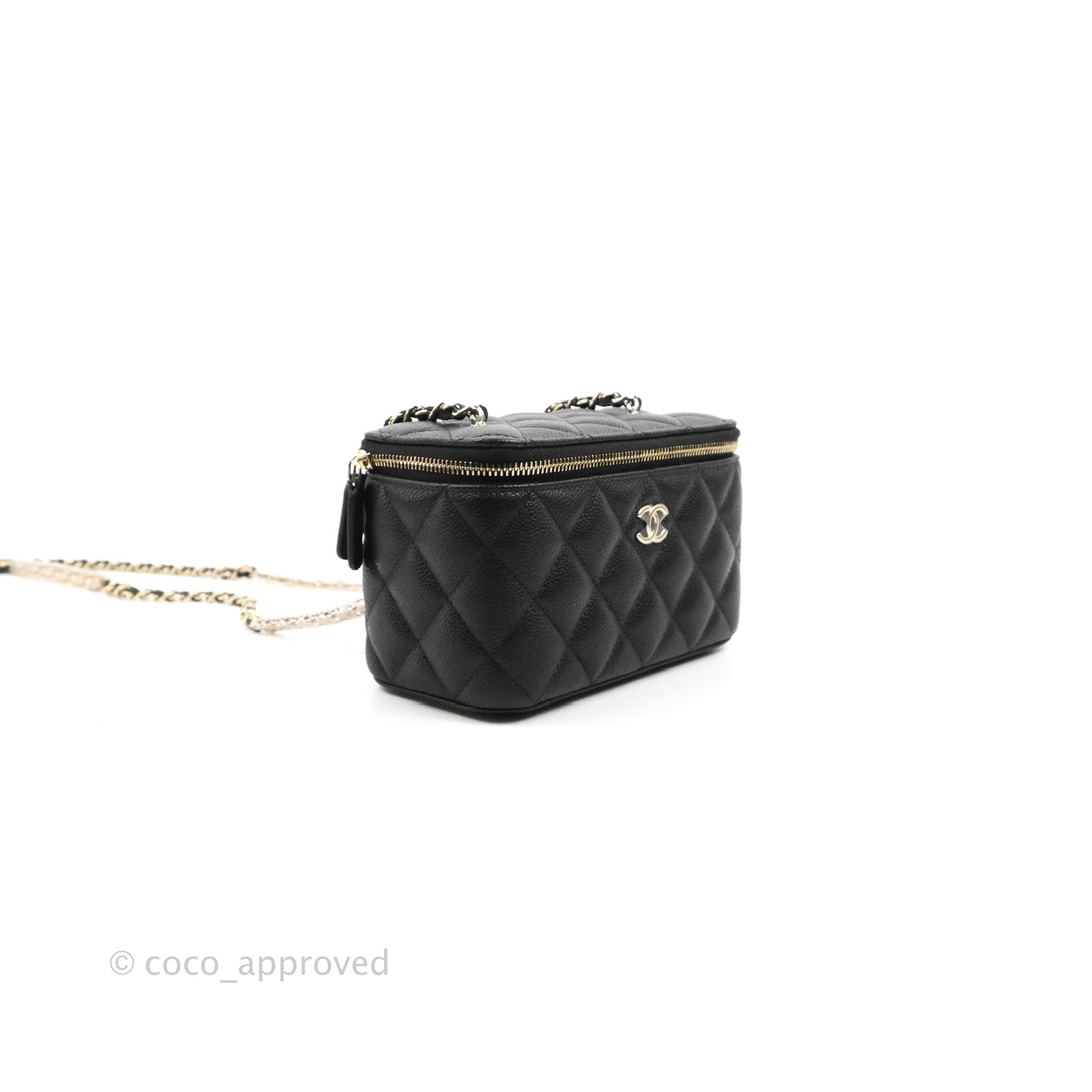 Chanel Vanity with CC Chain Black Caviar Gold Hardware