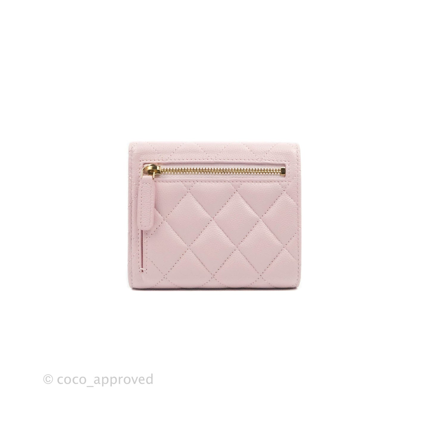 Chanel Classic Flap Wallet Pink Caviar Gold Hardware 21S
