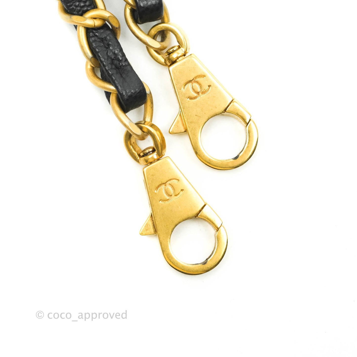 Chanel Medium Coco Handle Quilted Black Caviar Lizard Handle Gold Hardware