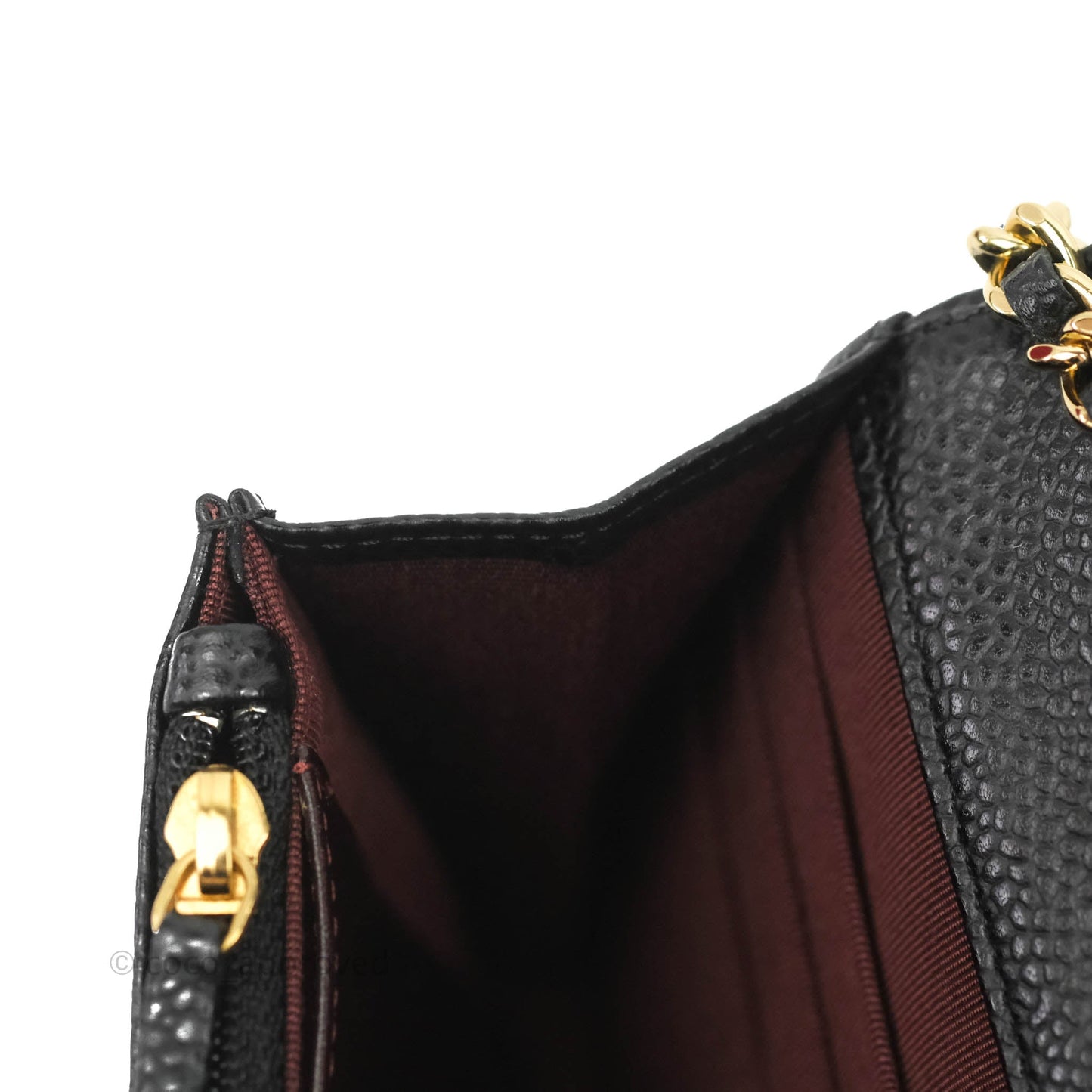 Chanel Quilted Wallet on Chain WOC Black Caviar Gold Hardware