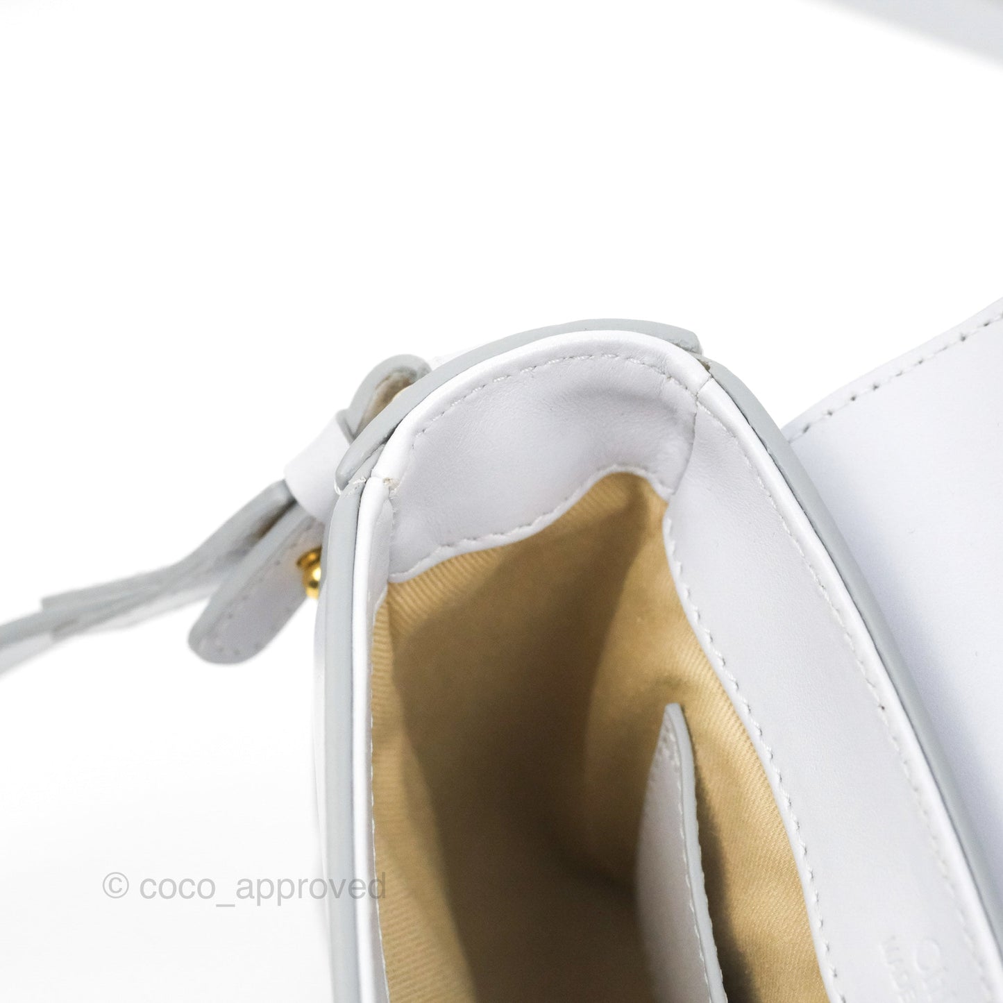 Chloé Mini C Bag Light Cloud Shiny/Suede Calfskin