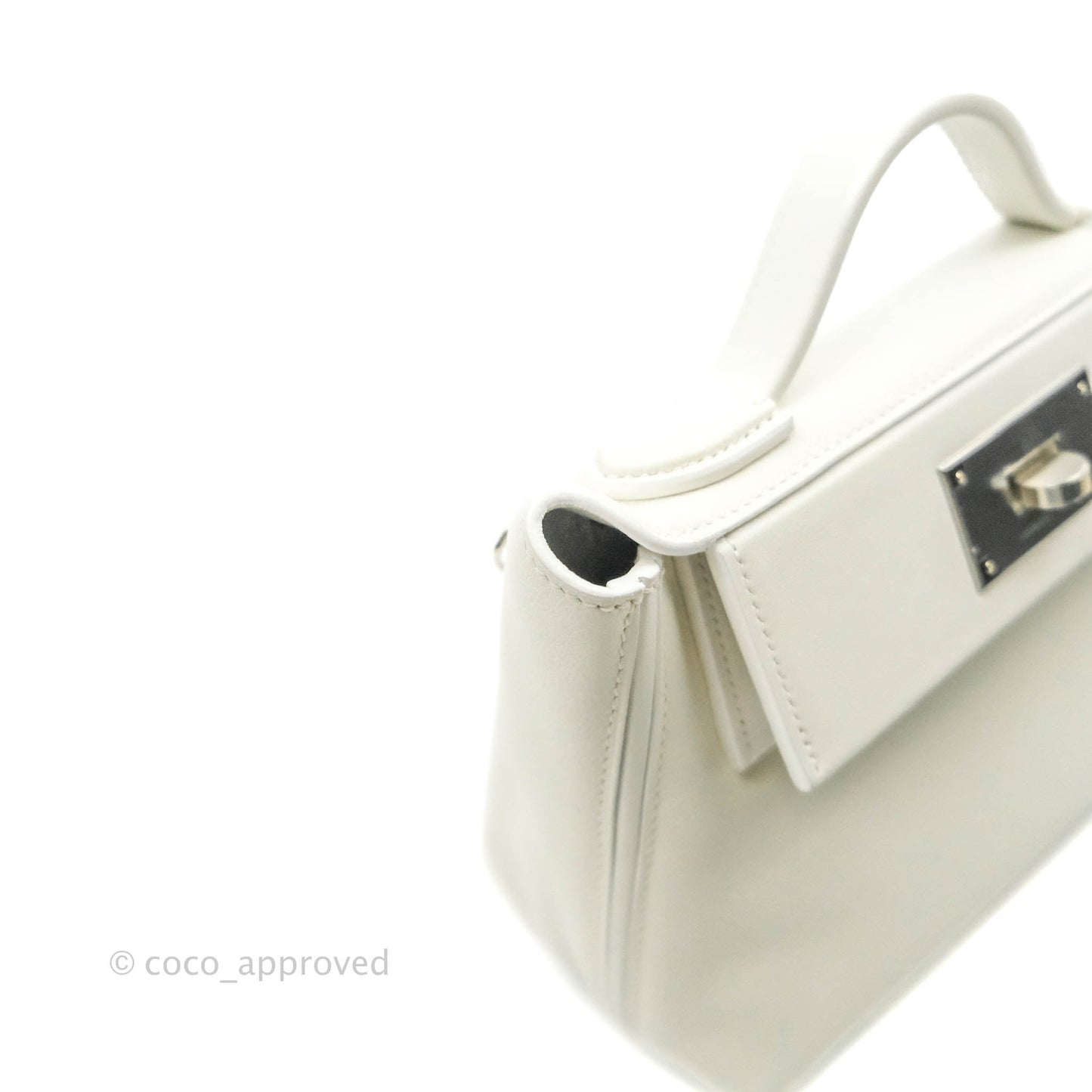 Hermès 24/24 21 Mini Blanc Evercolour Swift Palladium Hardware
