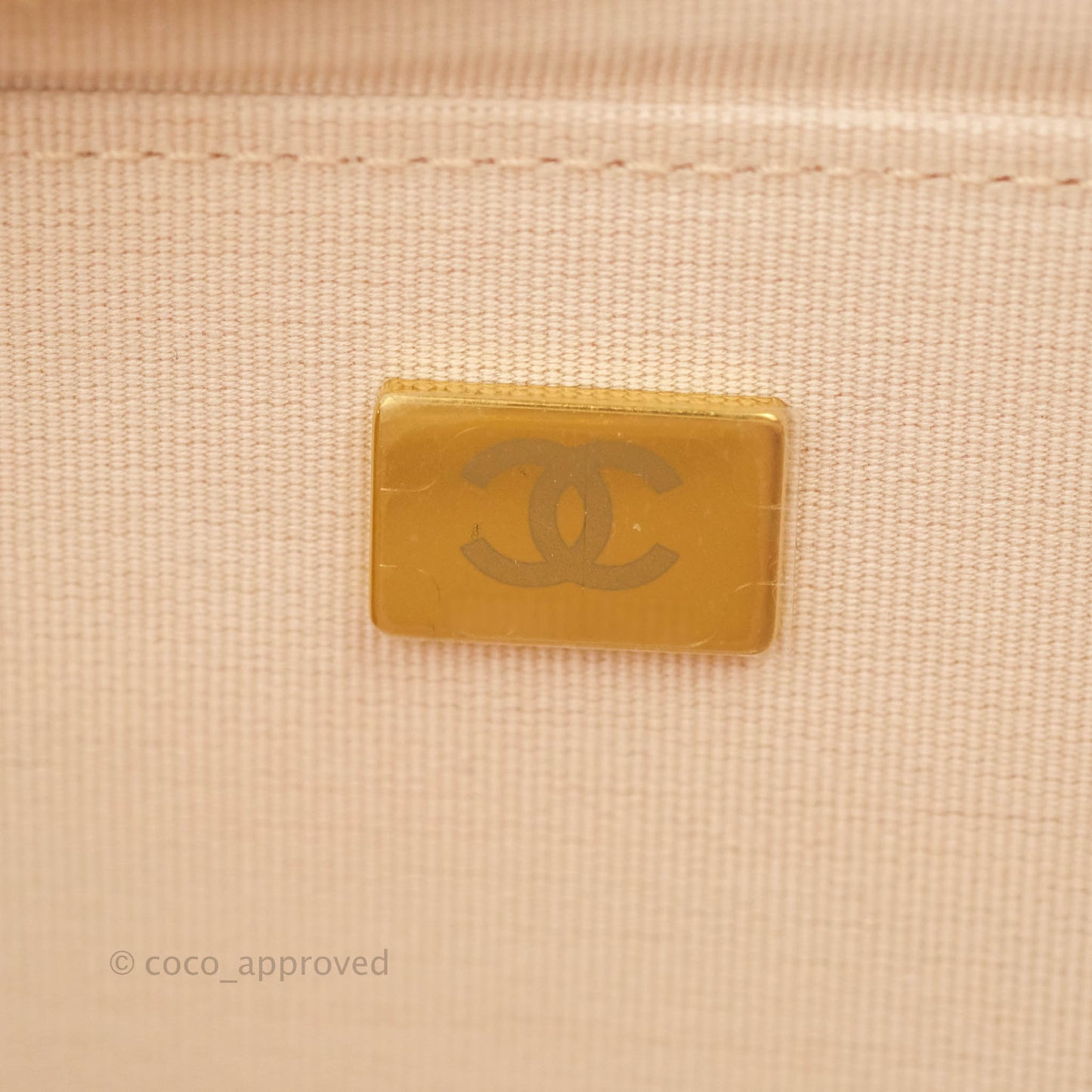 Chanel Quilted Like The Wallet Medium Flap Light Beige Caviar Gold Hardware 22C