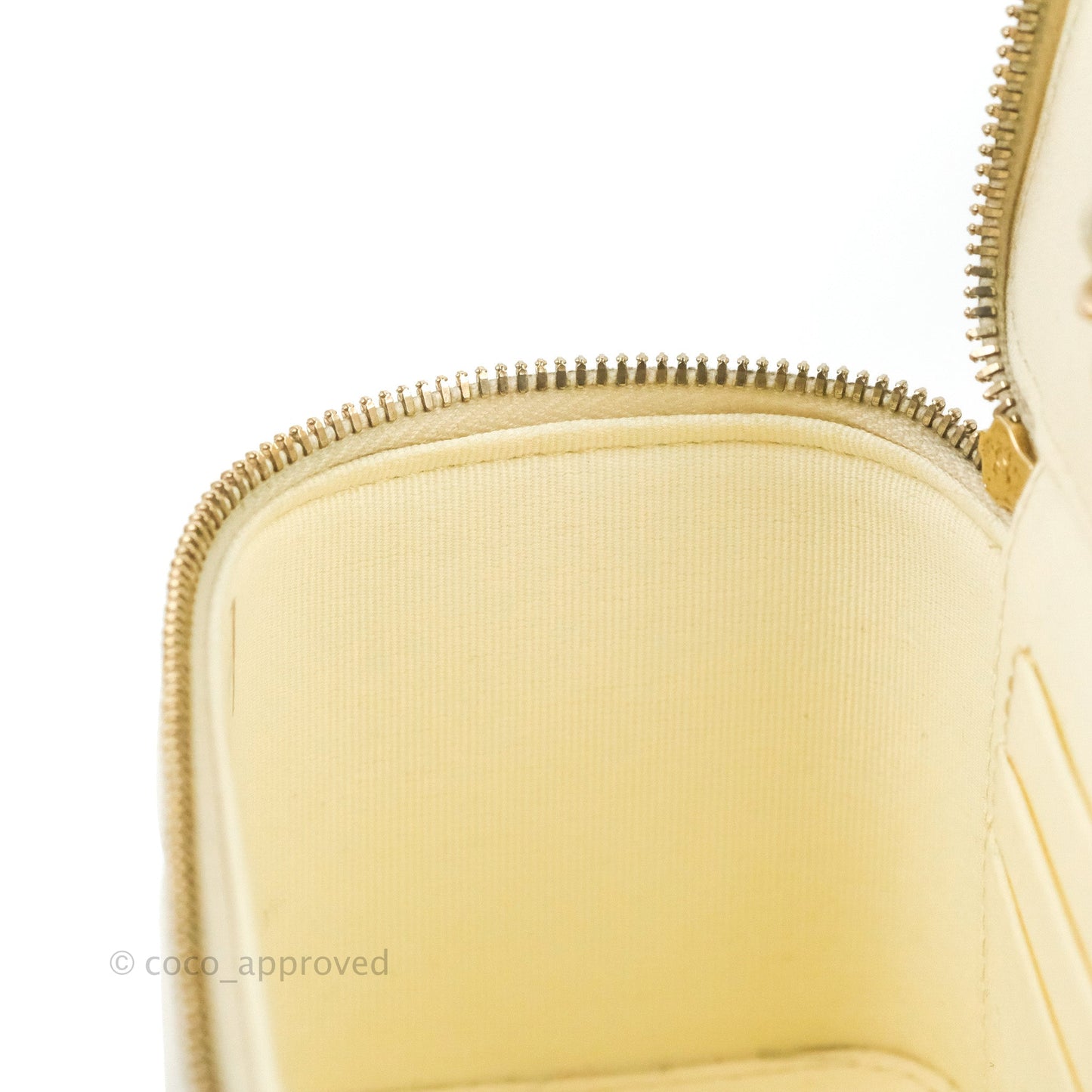 Chanel Classic Vanity with Chain Ivory Caviar Gold Hardware