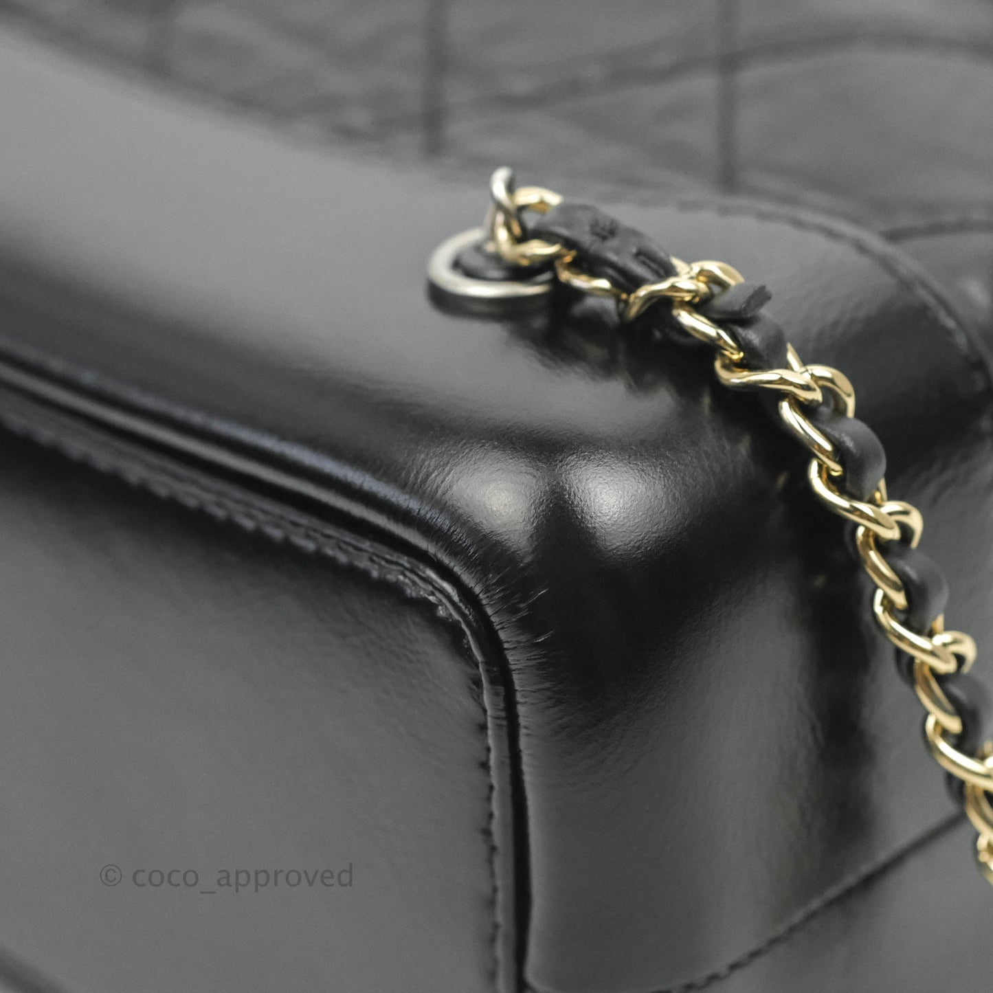 Chanel Small Gabrielle Backpack Black Aged Calfskin
