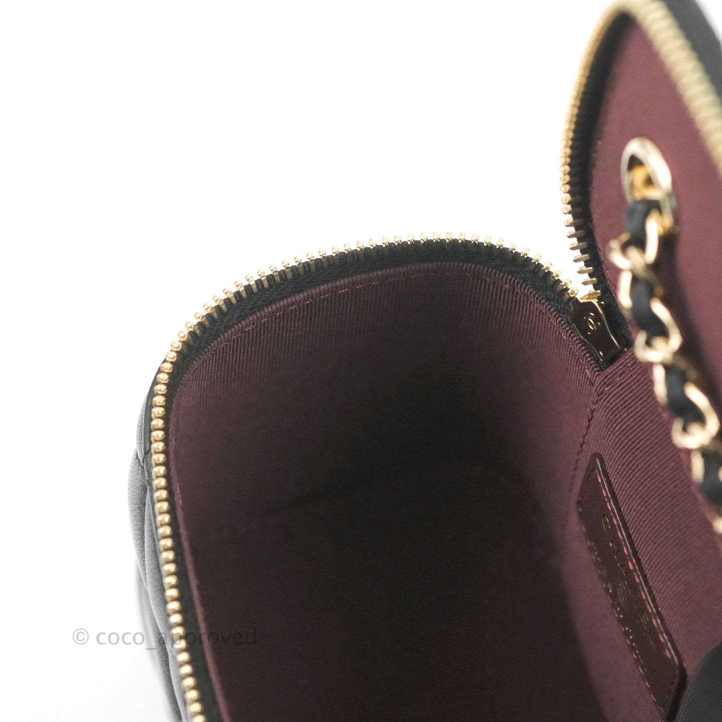 Chanel Mini Vanity With Chain Black Lambskin Gold Hardware