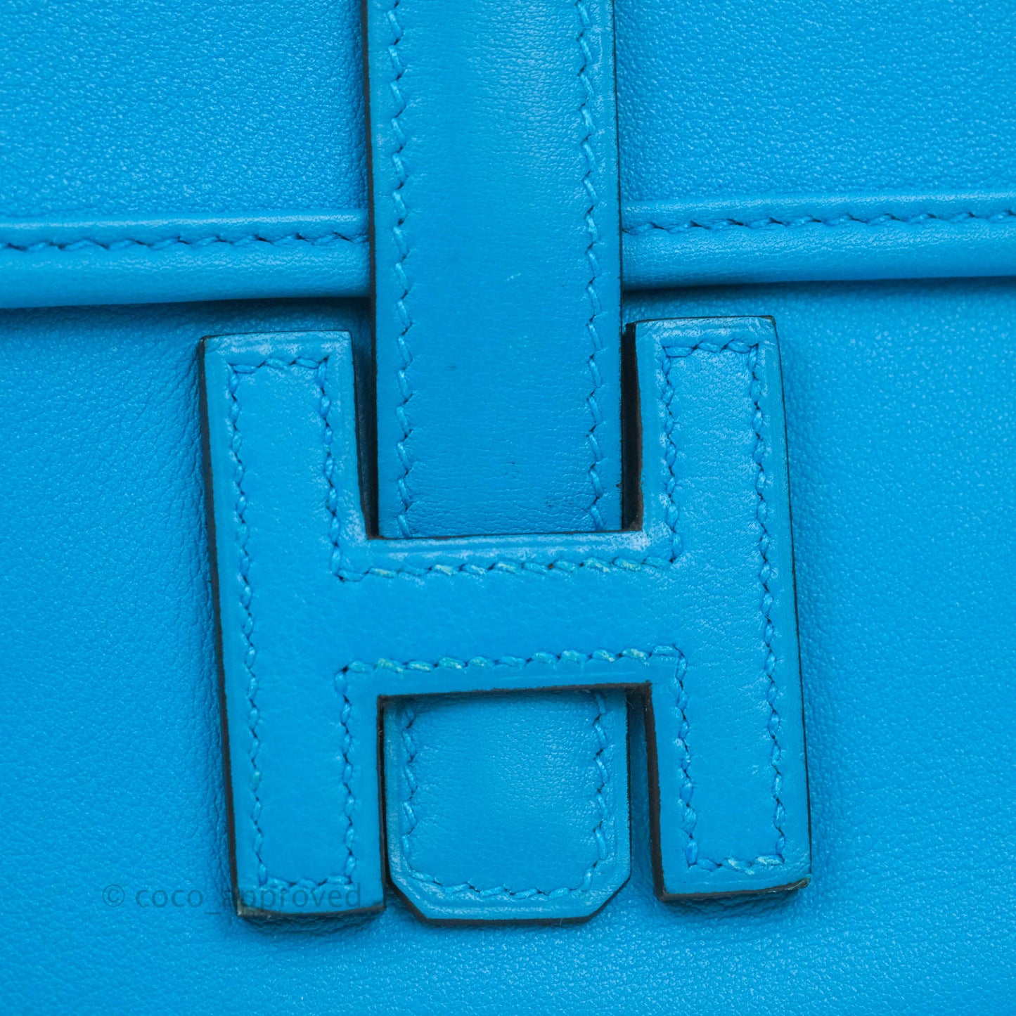 Hermès Jige Duo Wallet Bleu Zanzibar Swift