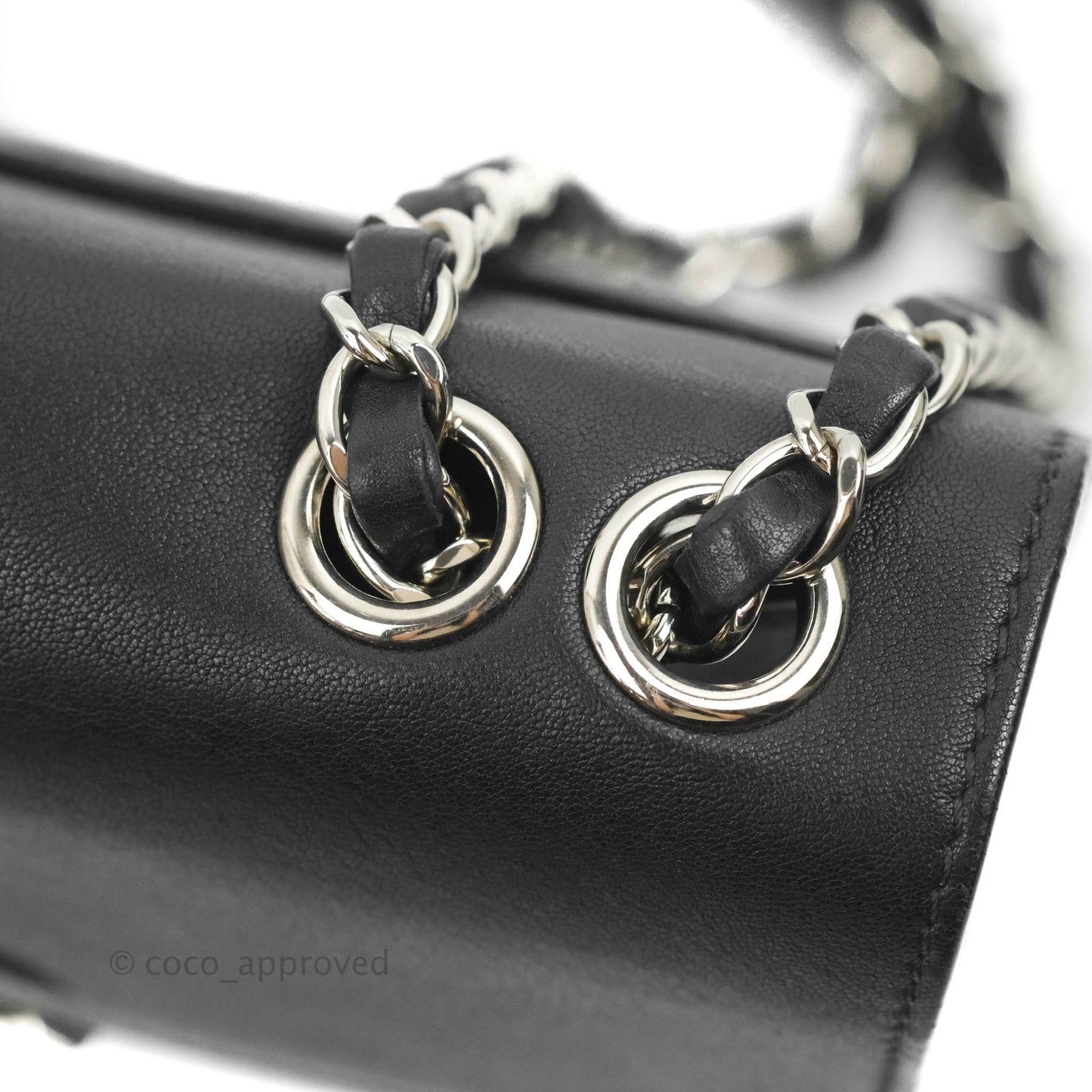 Chanel Quilted Mini Urban Companion Flap Black Calfskin Silver Hardware