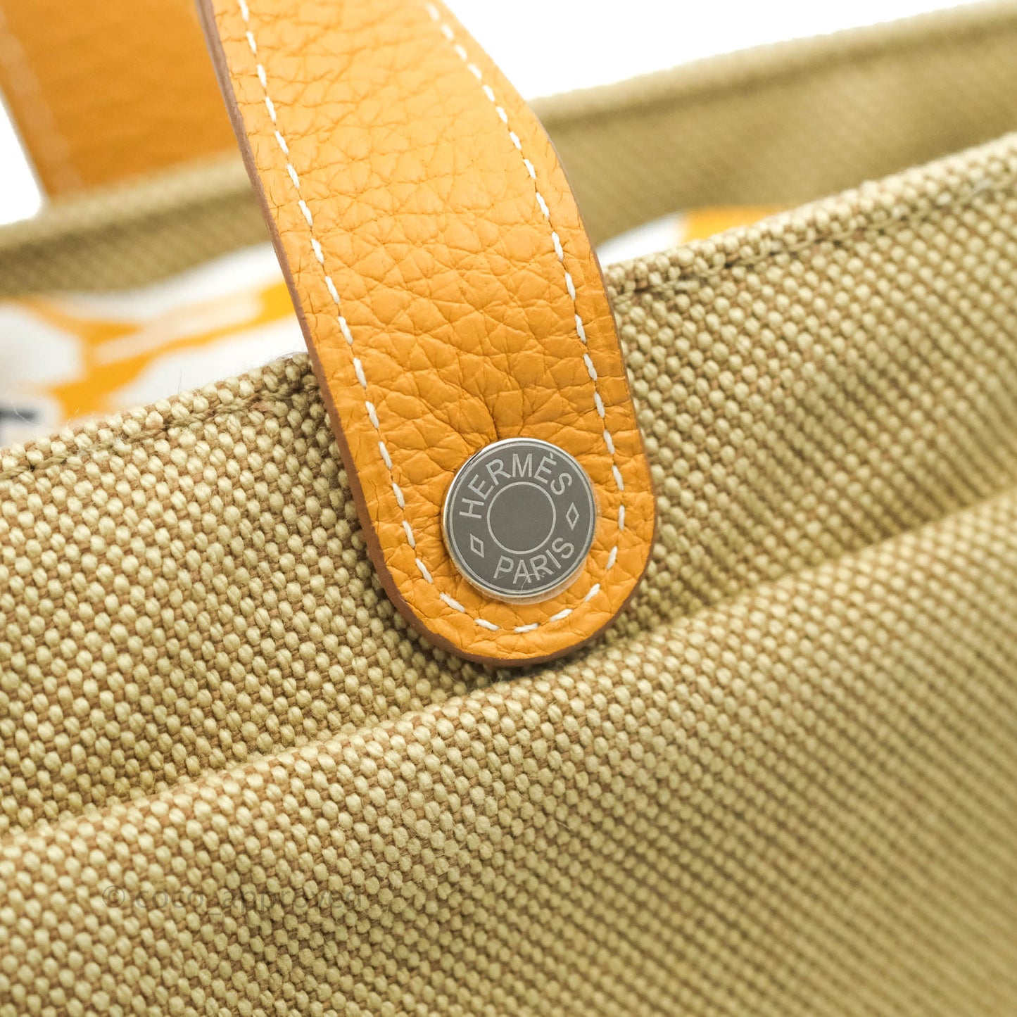 Hermes Canvas Silk Petit H Tote Multicolor