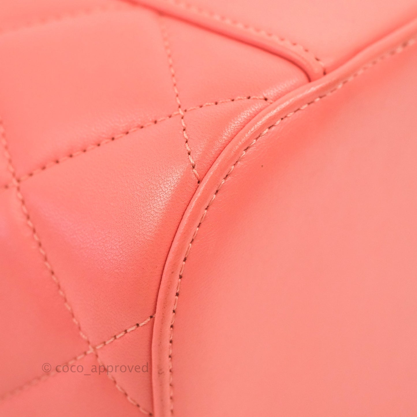 Chanel Trendy CC Vanity Case Coral Pink Lambskin Gold Hardware