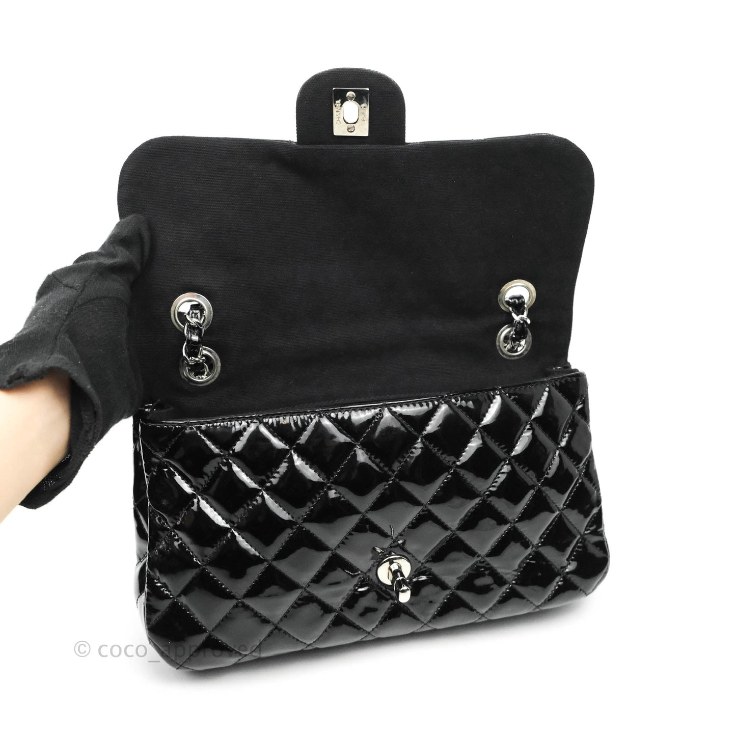 Chanel La Madrague Large Net Tote w Removable Patent Medium Flap