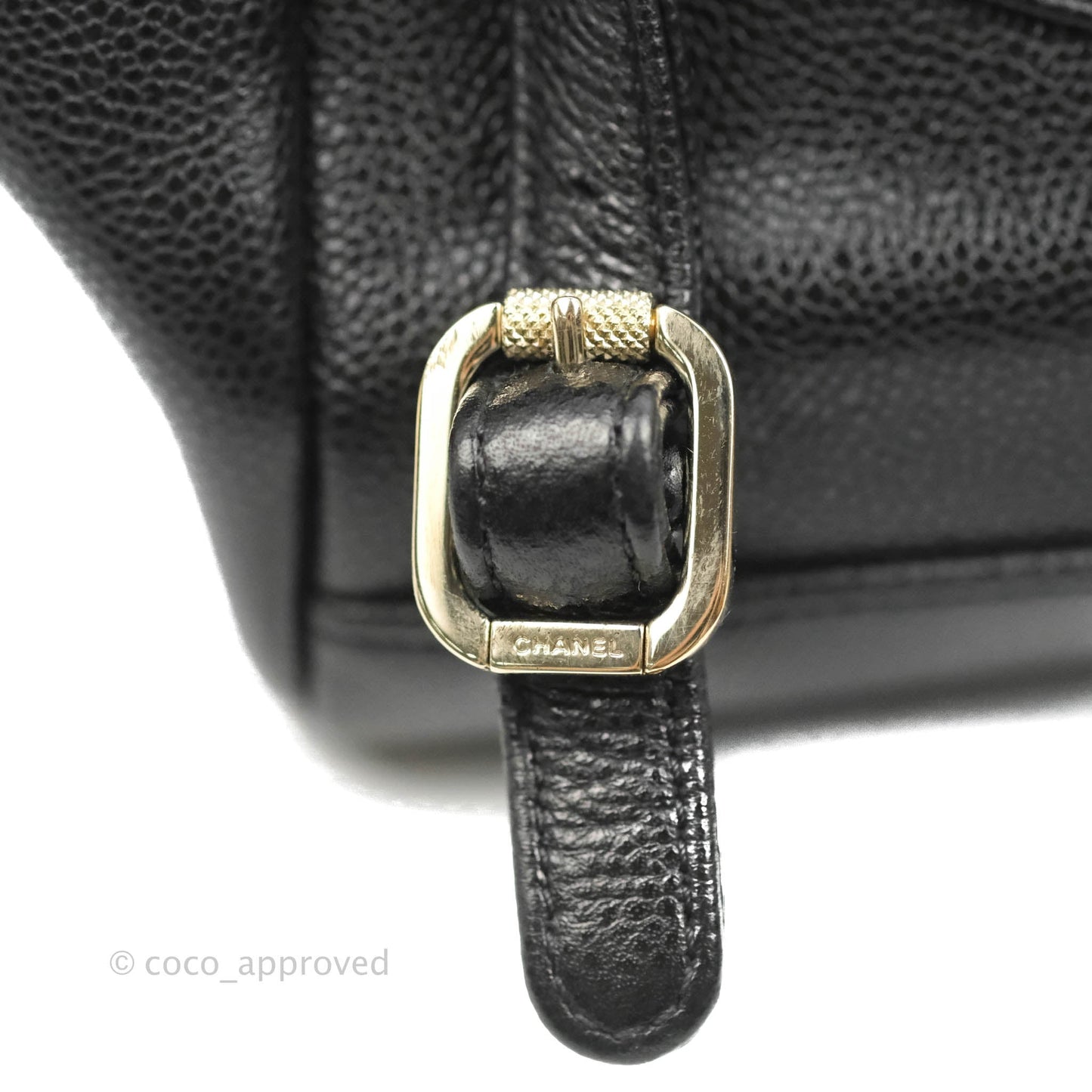Chanel Quilted Business Affinity Backpack Black Caviar Gold Hardware