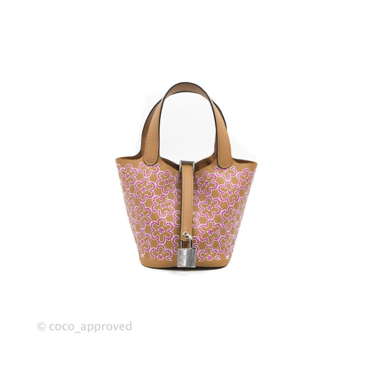 Hermes Micro Picotin 14 Lucky Daisy Chai 0M Swift Palladium Hardware