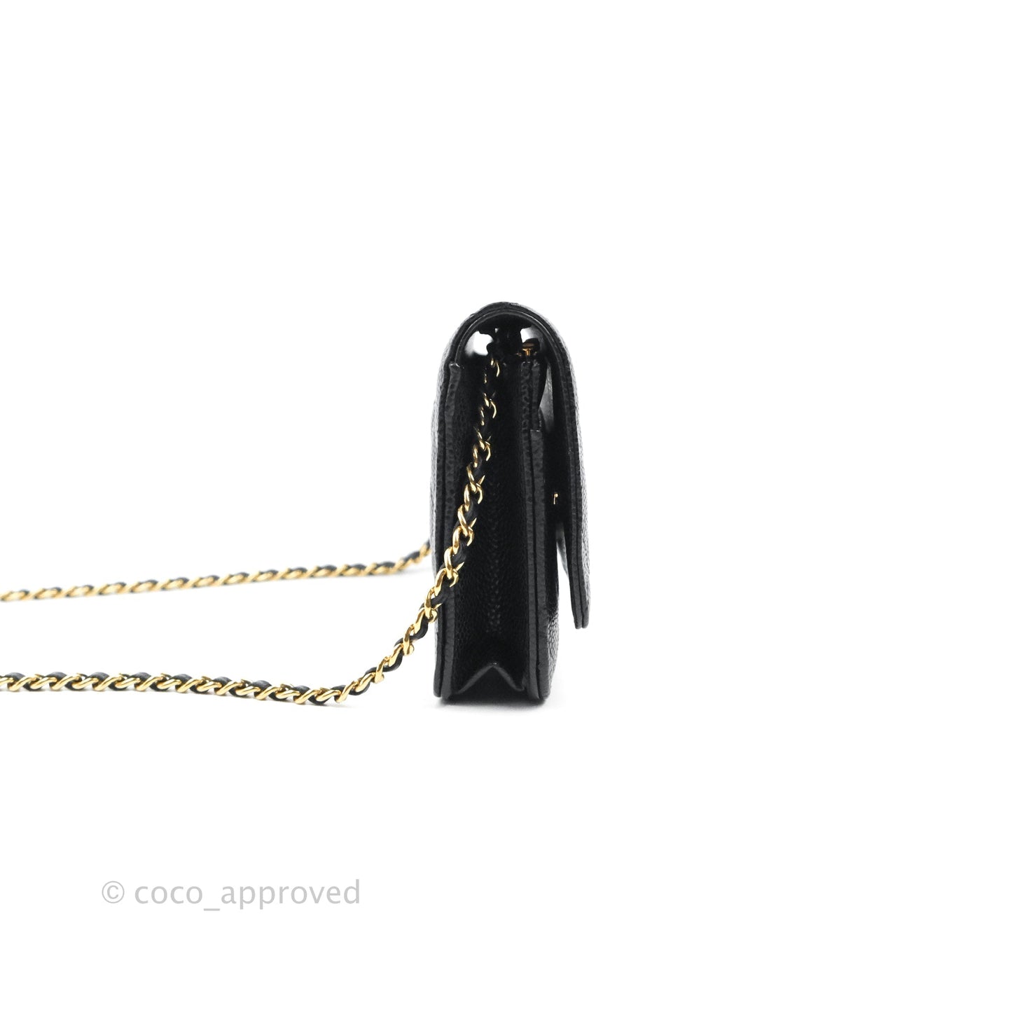 Chanel Quilted Classic WOC Black Caviar Gold Hardware