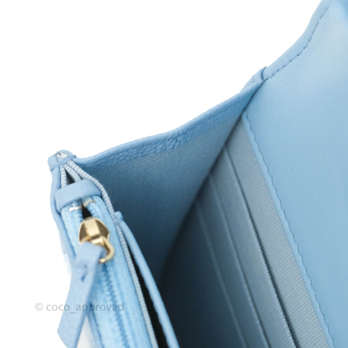 Chanel Top Handle Pick Me Up Wallet On Chain WOC Blue Caviar Gold Hardware 22S