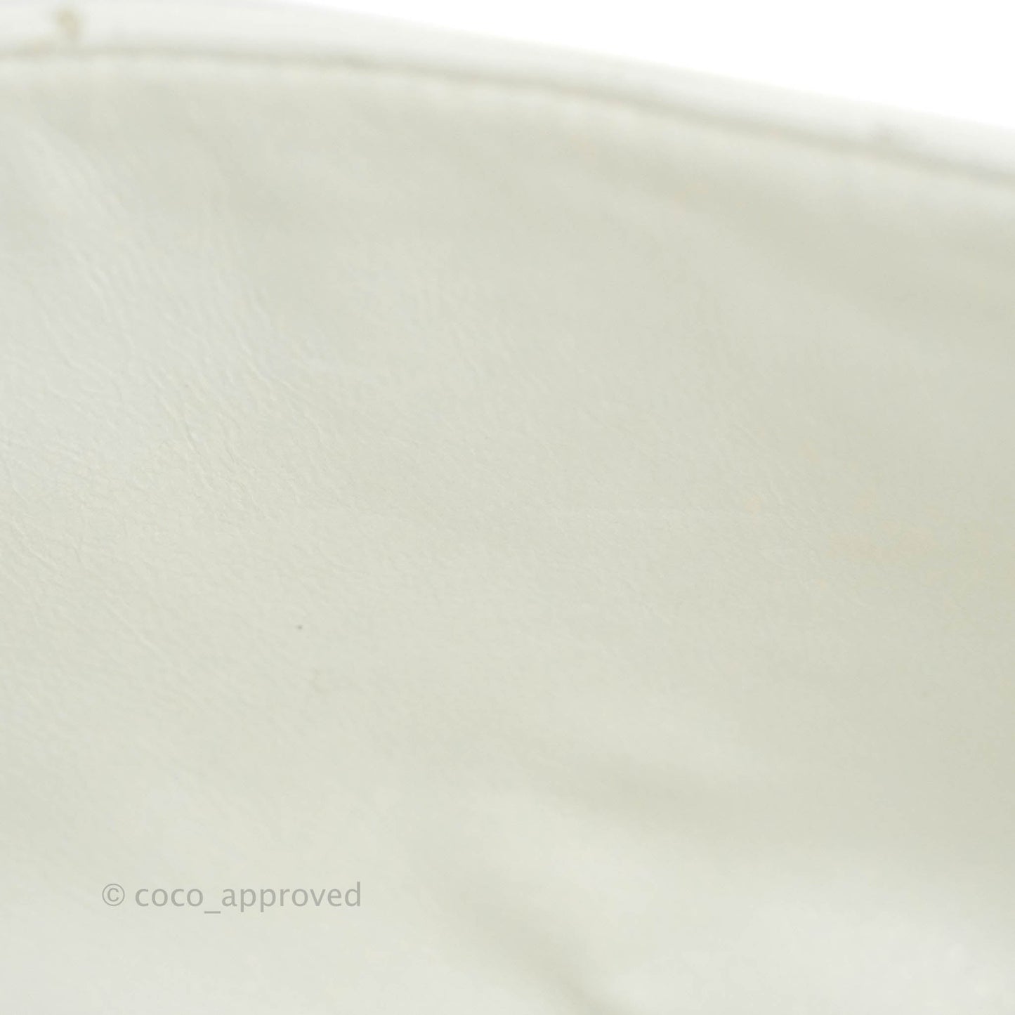 Chanel Classic M/L Medium Double Flap White Caviar Silver Hardware