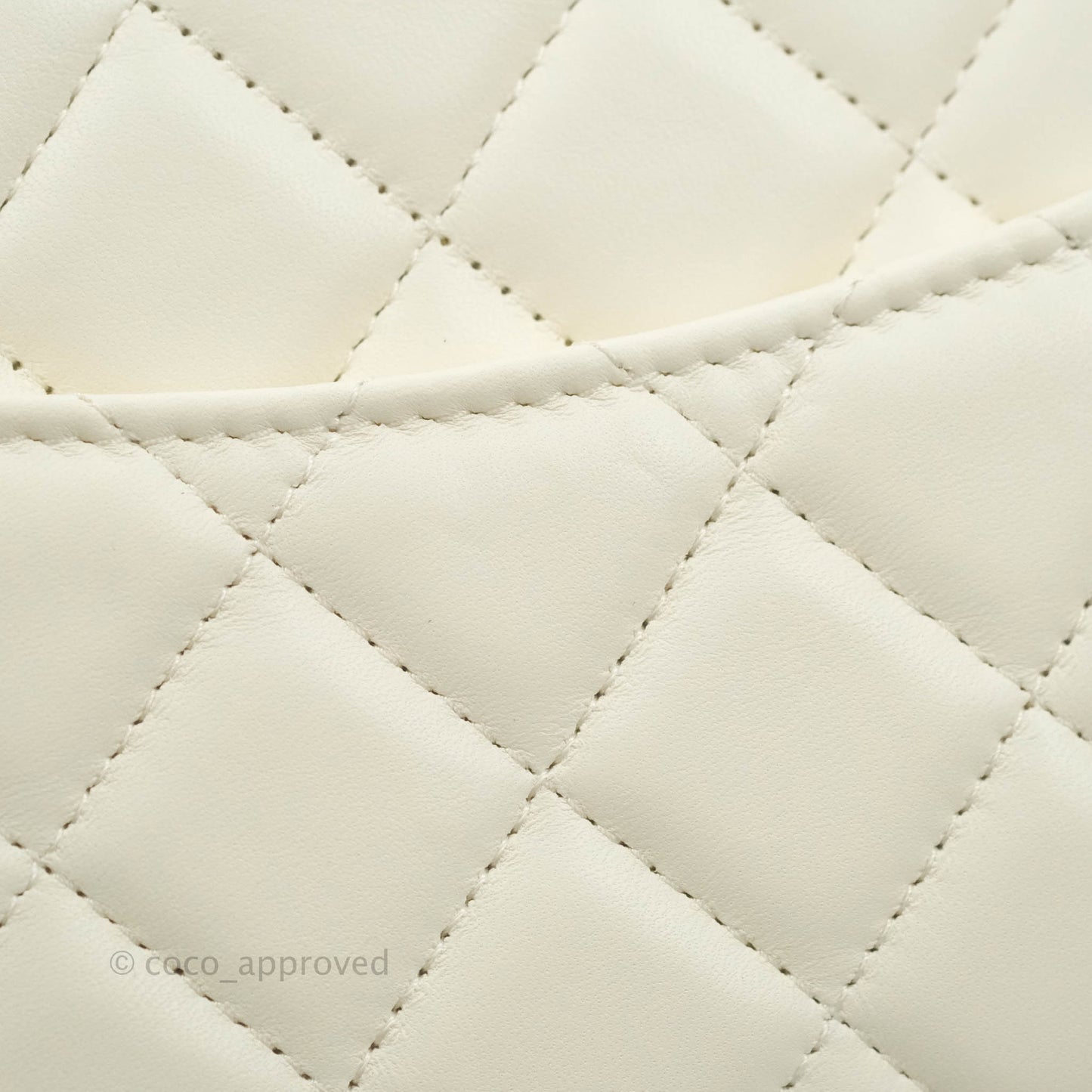 Chanel Quilted Pearl Crush Wallet on Chain WOC White Lambskin Aged Gold Hardware
