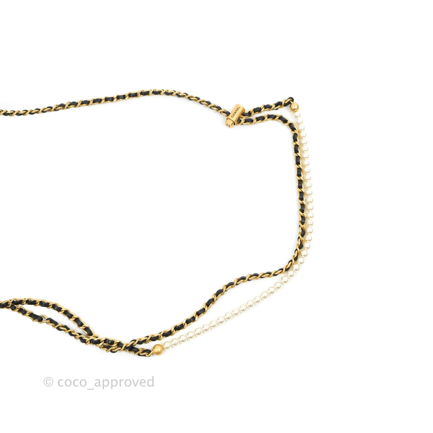 Chanel Quilted My Perfect Mini With Pearl Black Lambskin Gold Hardware