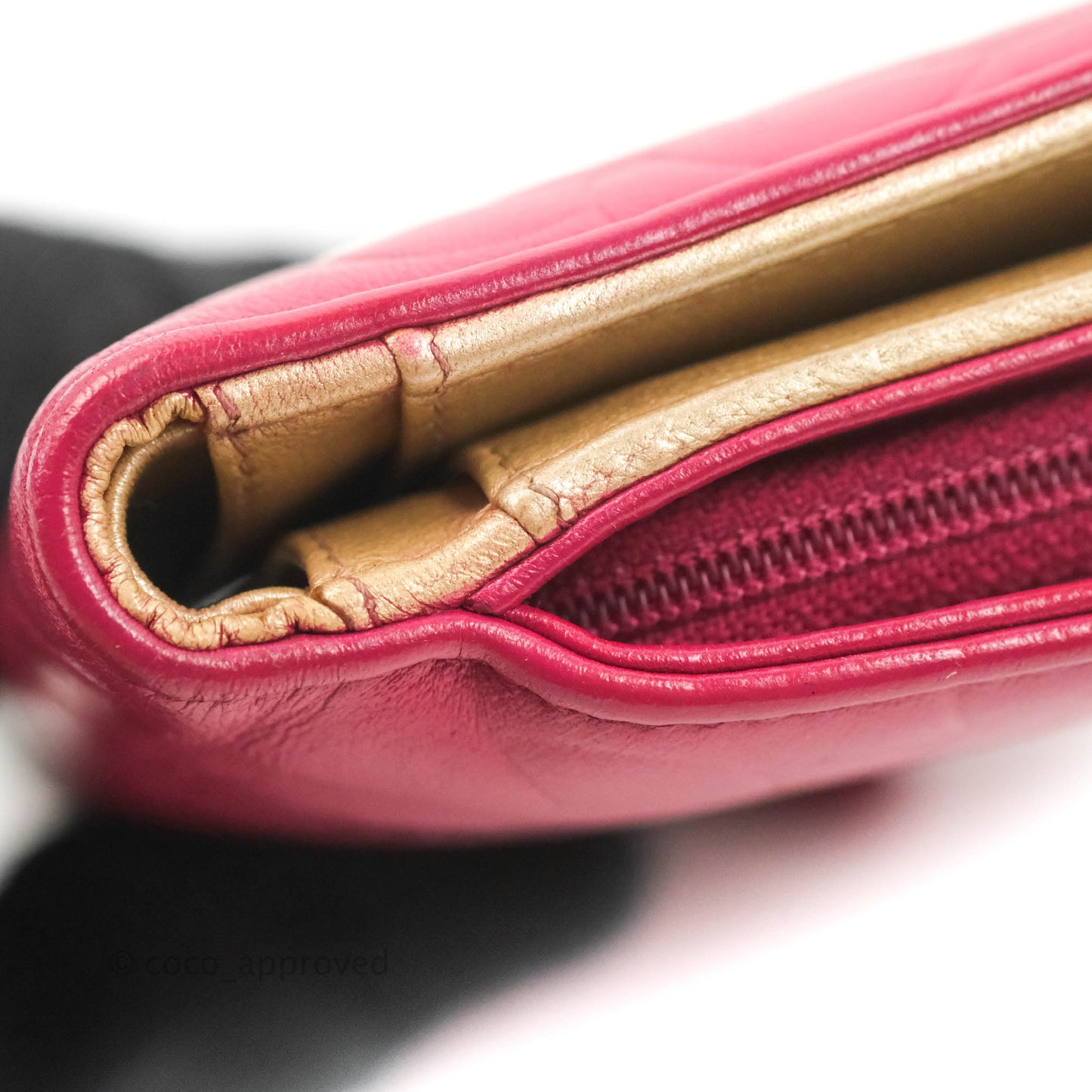 Chanel Wallet in Pink Camellia Embossed Lambskin