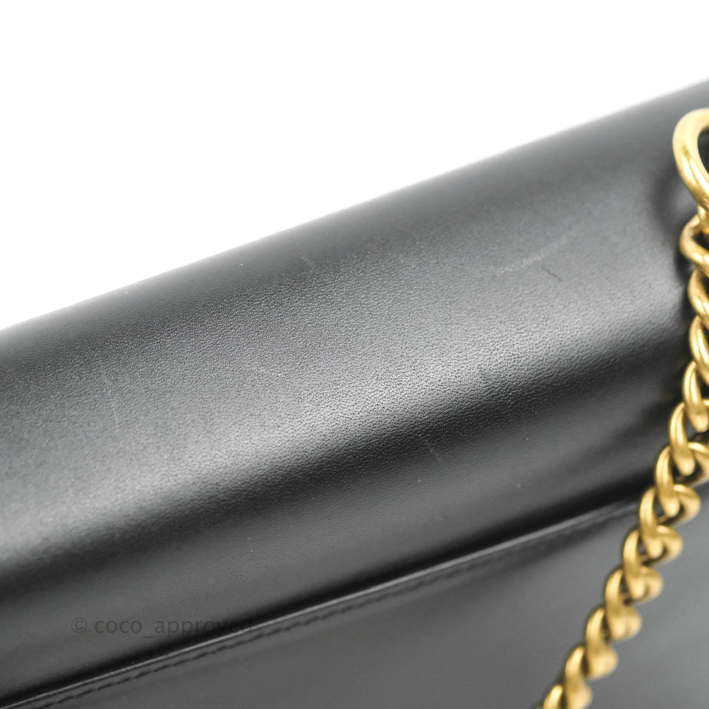 Balenciaga Small Sharp Chain Shoulder Bag Black Box Calfskin
