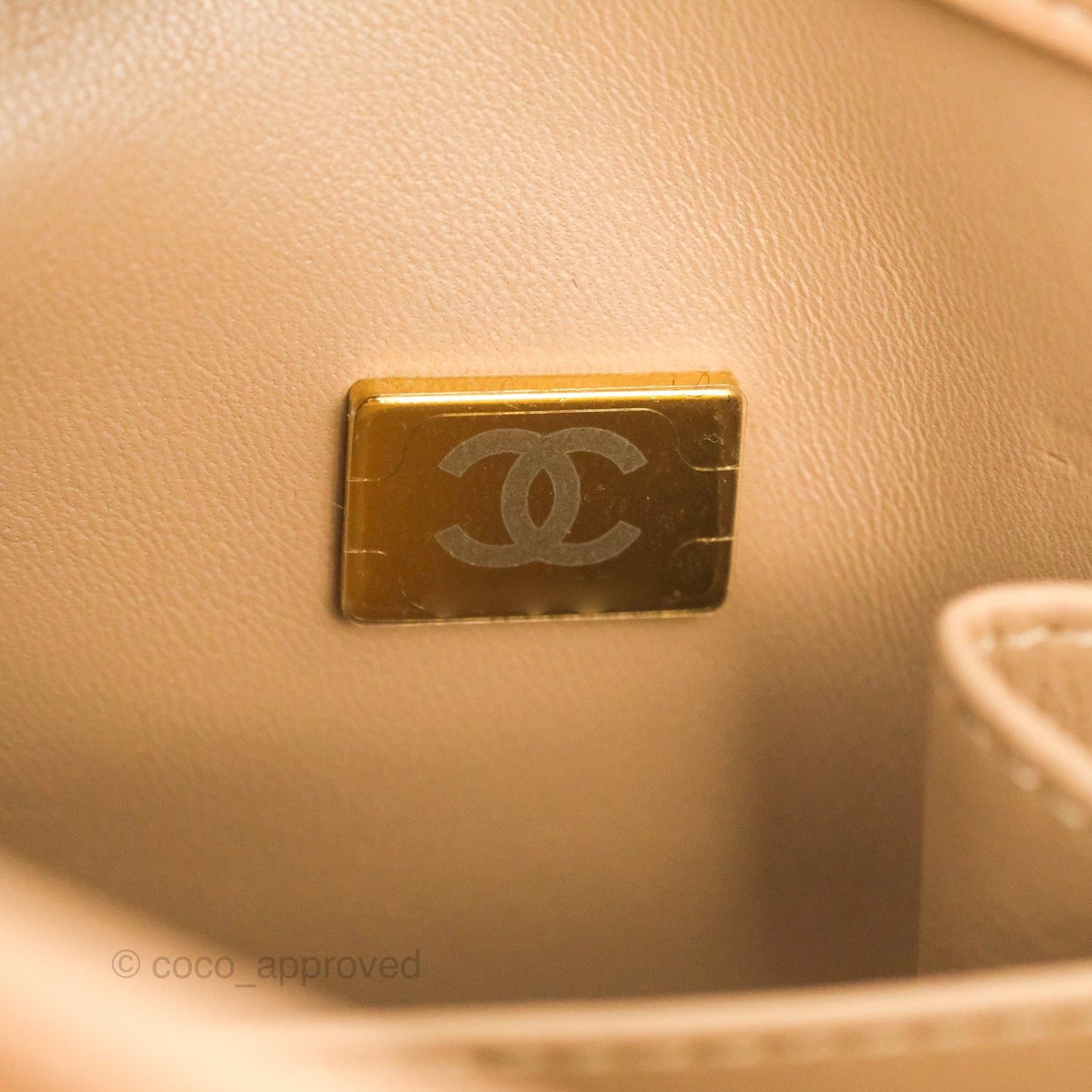 Chanel Small Trendy CC Beige Lambskin Gold Hardware
