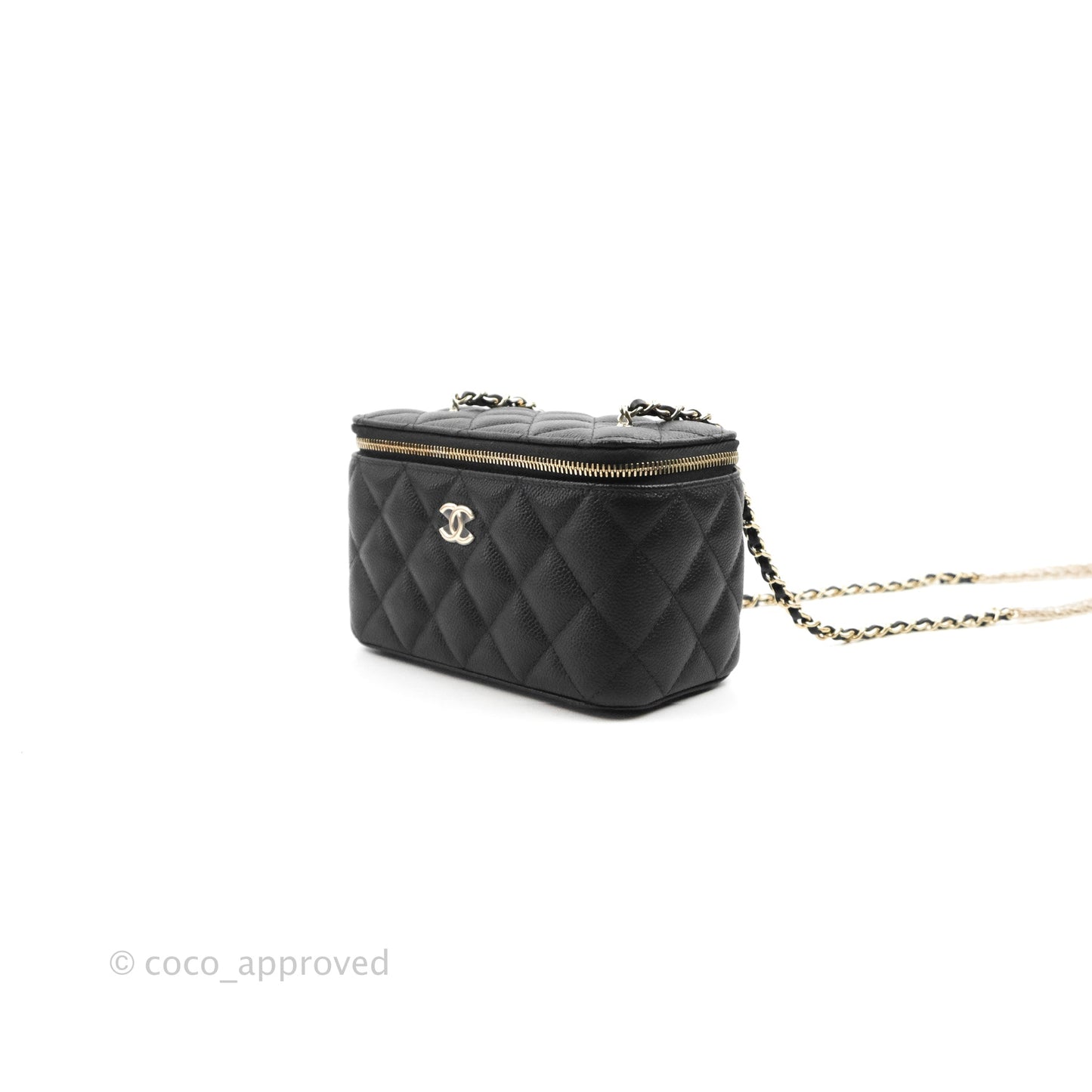 Chanel Vanity with CC Chain Black Caviar Gold Hardware
