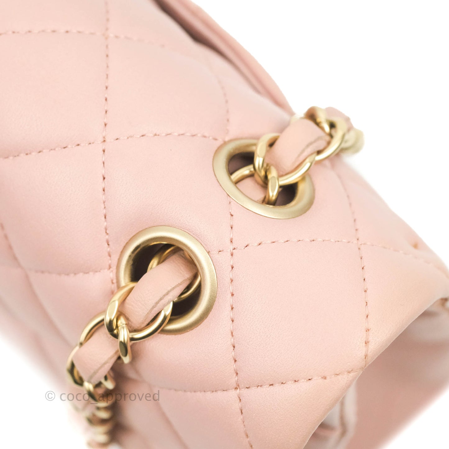 Chanel Classic M/L Medium Flap Quilted Light Pink Lambskin Matte Gold Hardware