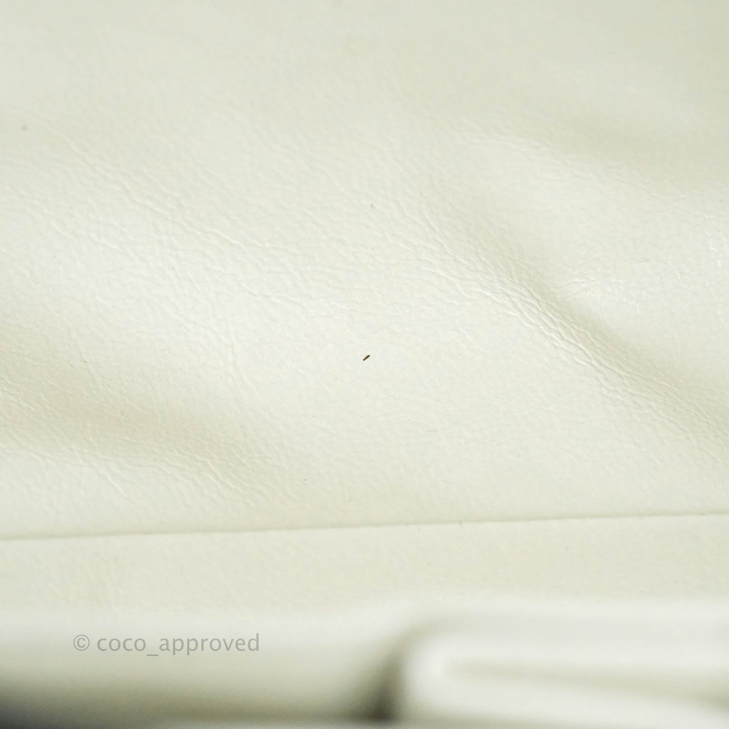 Chanel Classic M/L Medium Double Flap White Caviar Silver Hardware