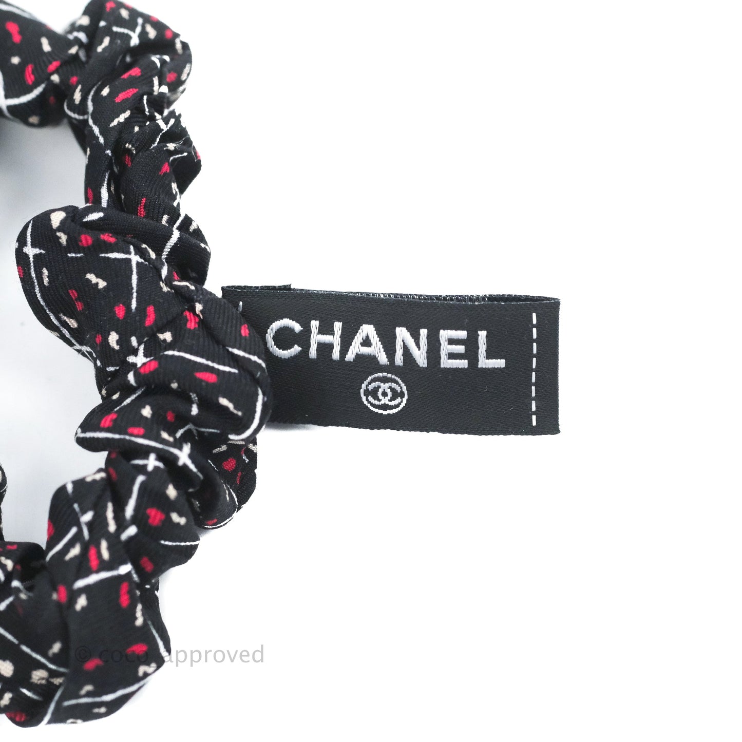 Chanel Bow Silk Hair Accessory Black