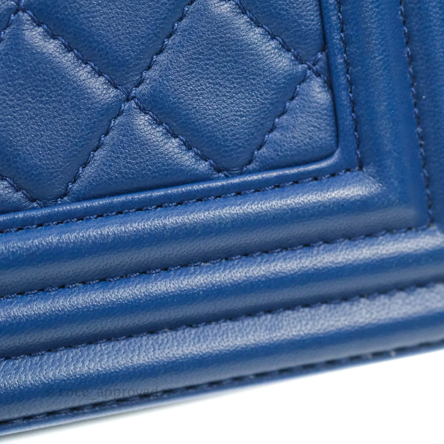 Chanel Quilted Medium Boy Blue Calfskin Ruthenium Hardware