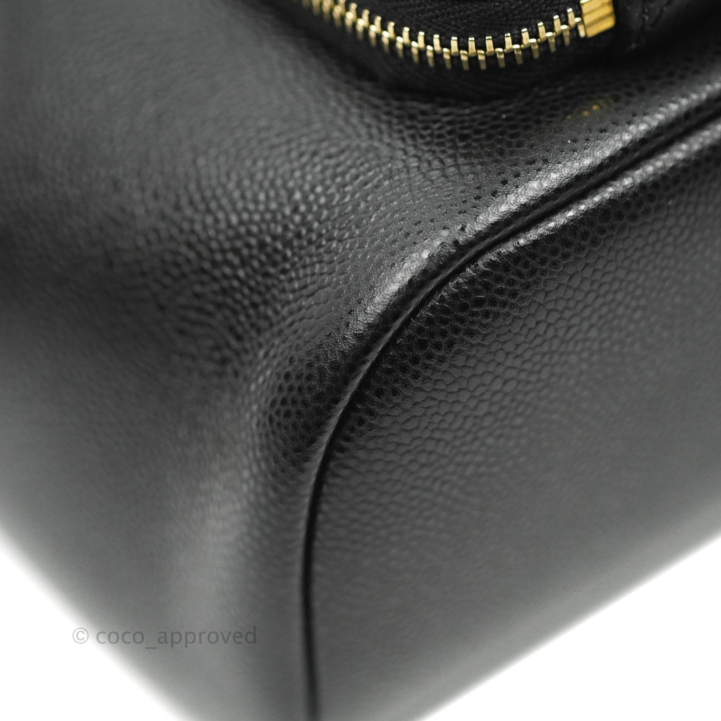 Chanel Business Affinity Drawstring Bucket Bag Black Caviar Gold Hardware 21P