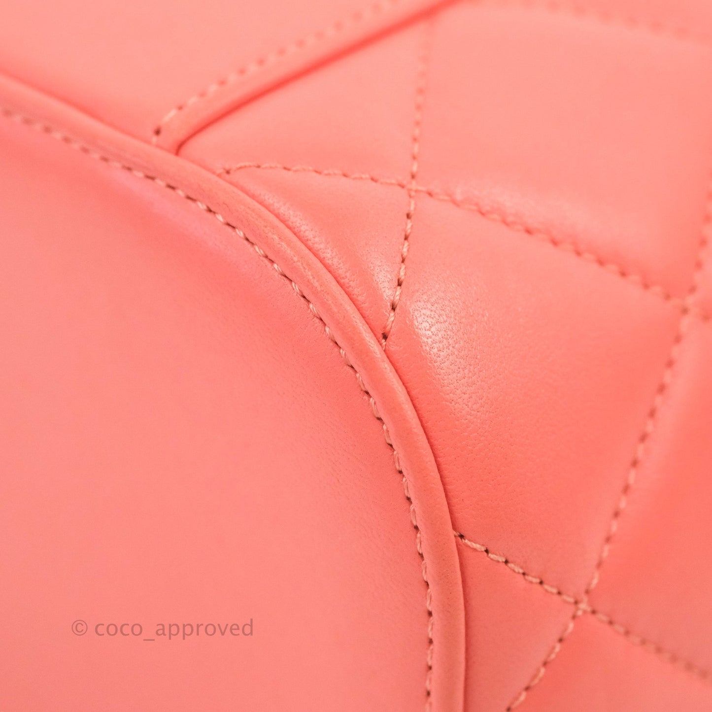 Chanel Trendy CC Vanity Case Coral Pink Lambskin Gold Hardware