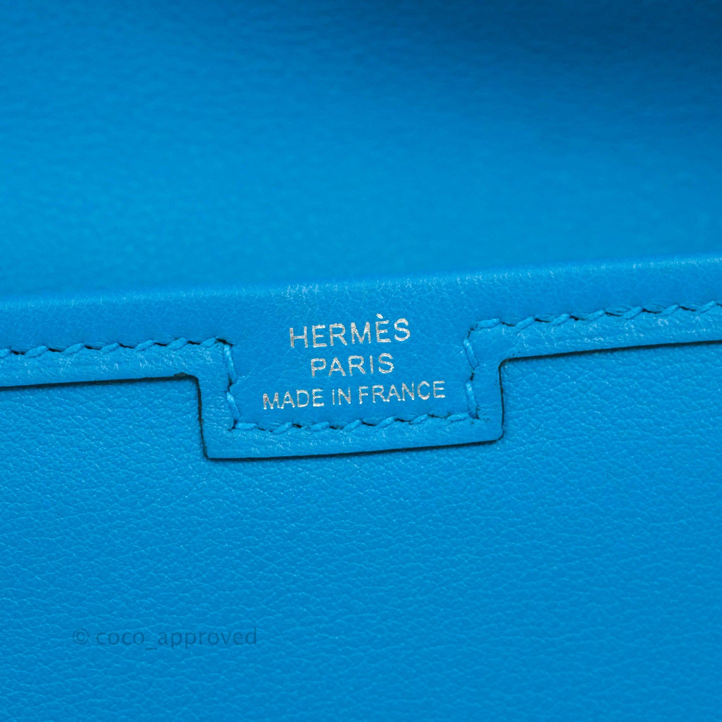 Hermès Jige Duo Wallet Bleu Zanzibar Swift