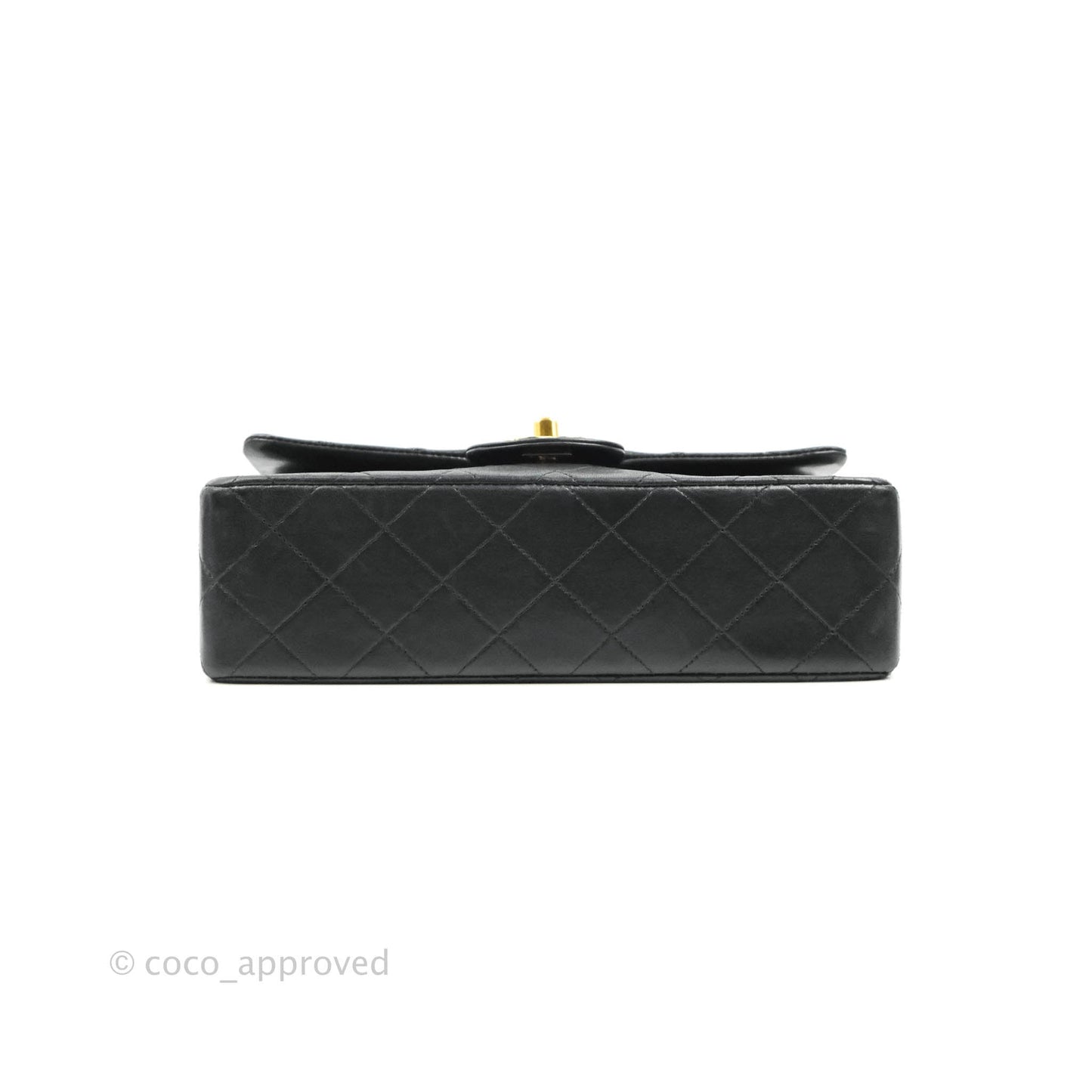 Chanel Vintage Classic Small S/M Flap Black Lambskin 24K Gold Hardware