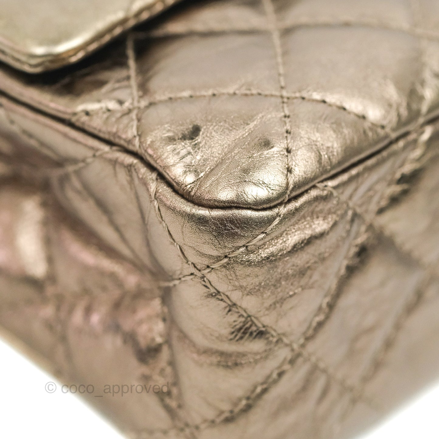 Chanel Reissue 226 Quilted Metallic Calfskin Copper Gold