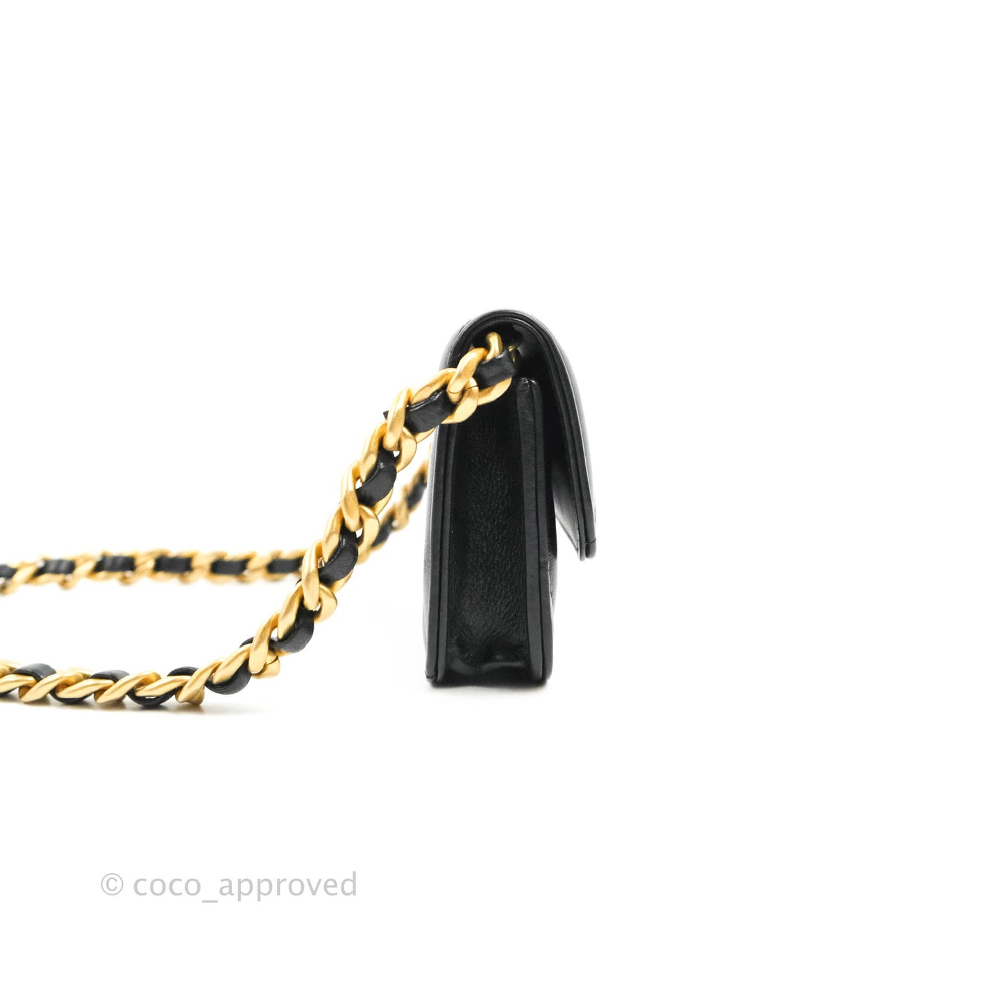 Chanel 19 Mini Clutch with Chain Black Lambskin Mixed Hardware
