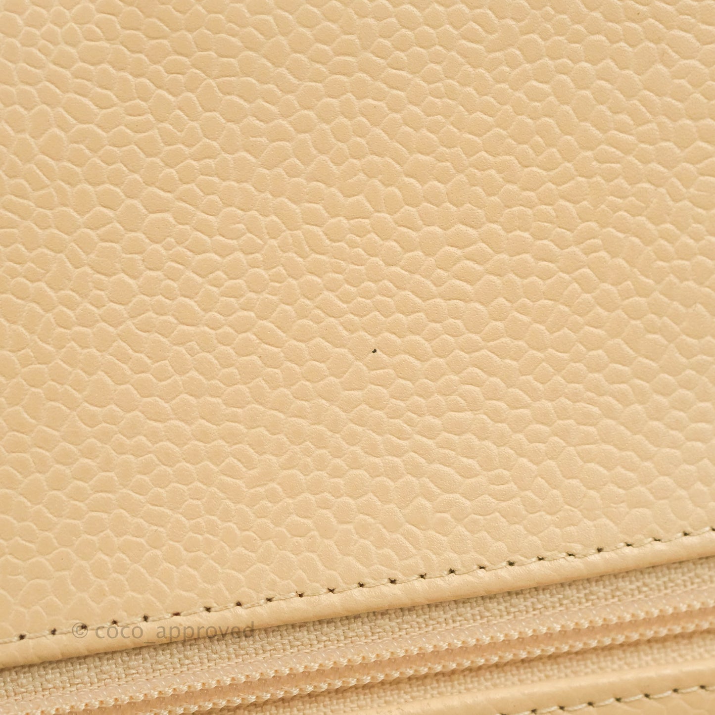 Chanel Classic M/L Medium Flap Quilted Beige Caviar Silver Hardware