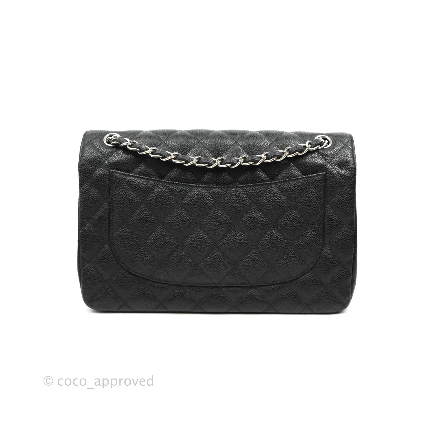 Chanel Jumbo Double Flap Black Caviar Silver Hardware⁣⁣