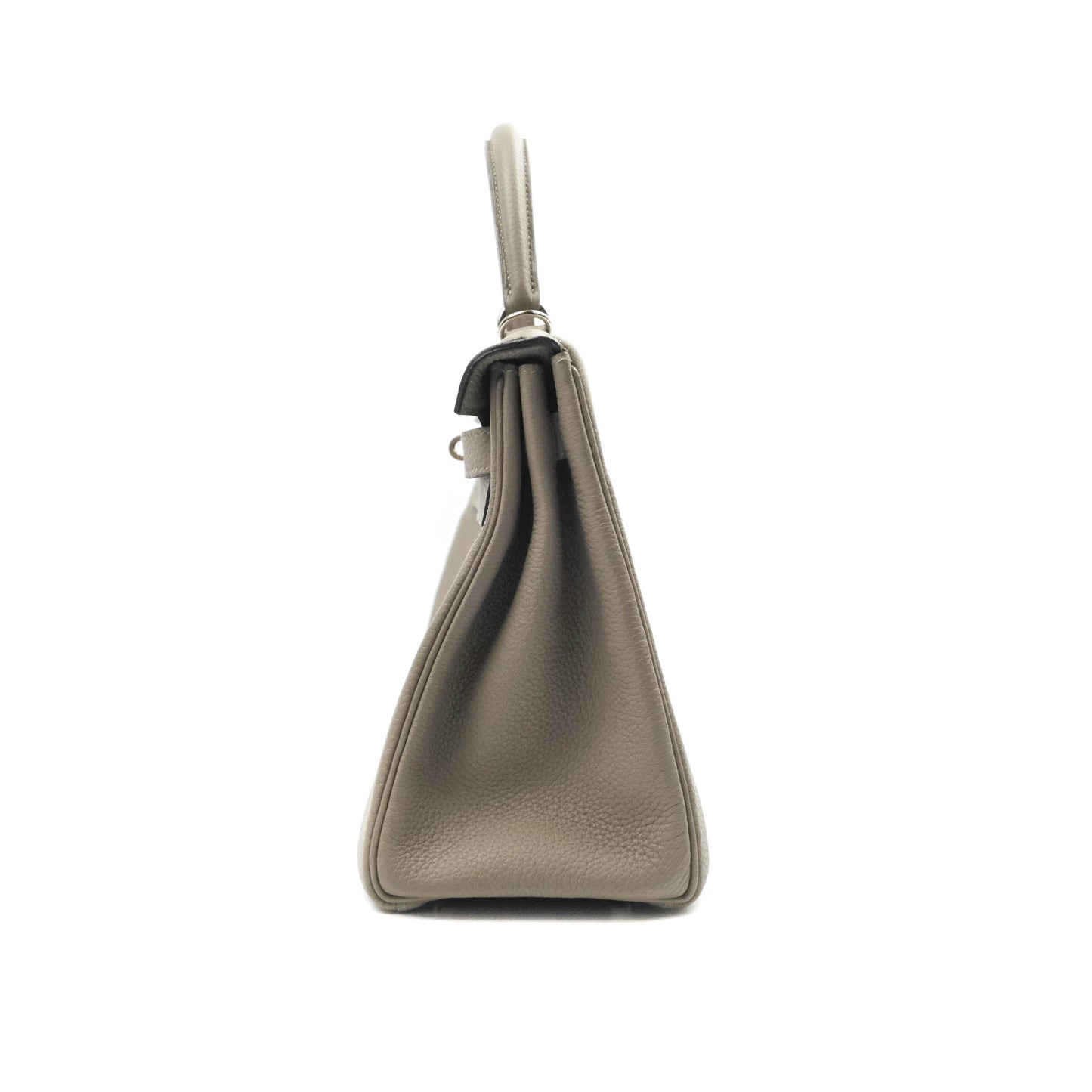 Hermès Kelly 28 Retourne Taurillon Clemence Gris Asphalt M8 Palladium Hardware