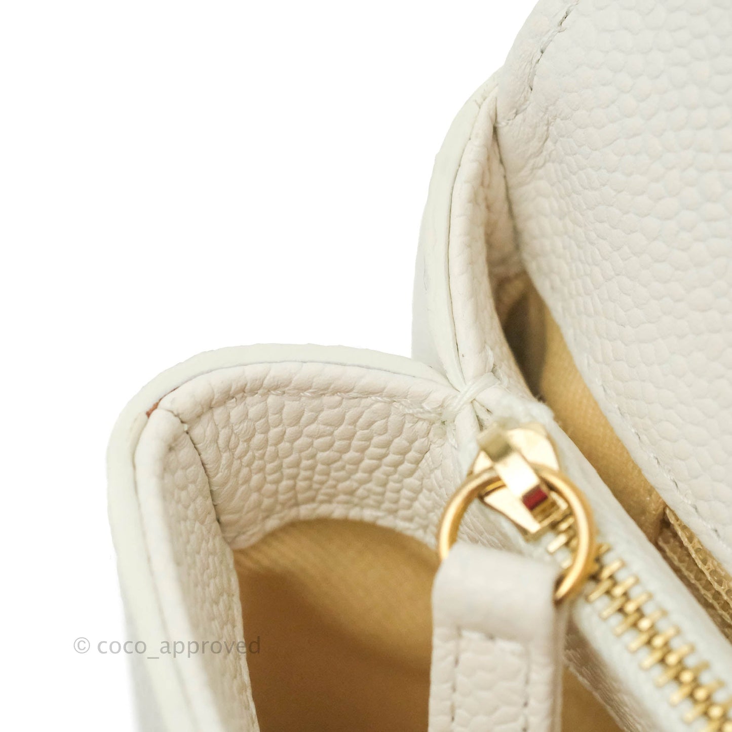Chanel Chic Affinity Small Grained Calfskin Ivory Gold Hardware