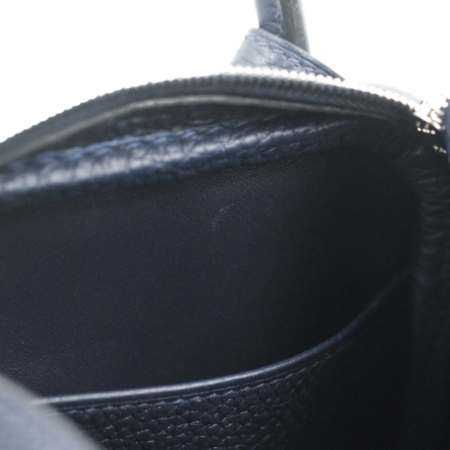 Hermès Lindy 26 Bleu Nuit Clemence Silver Hardware