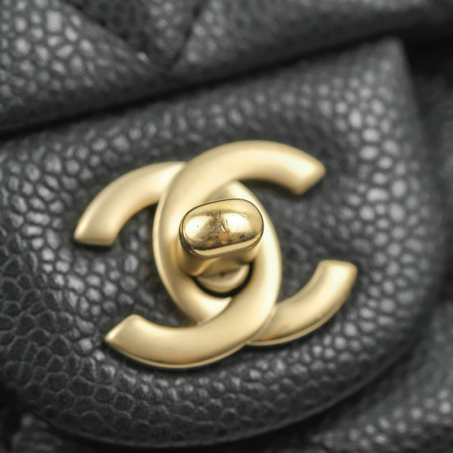 Chanel Quilted Mini Square Iridescent Black Caviar Matte Gold Hardware