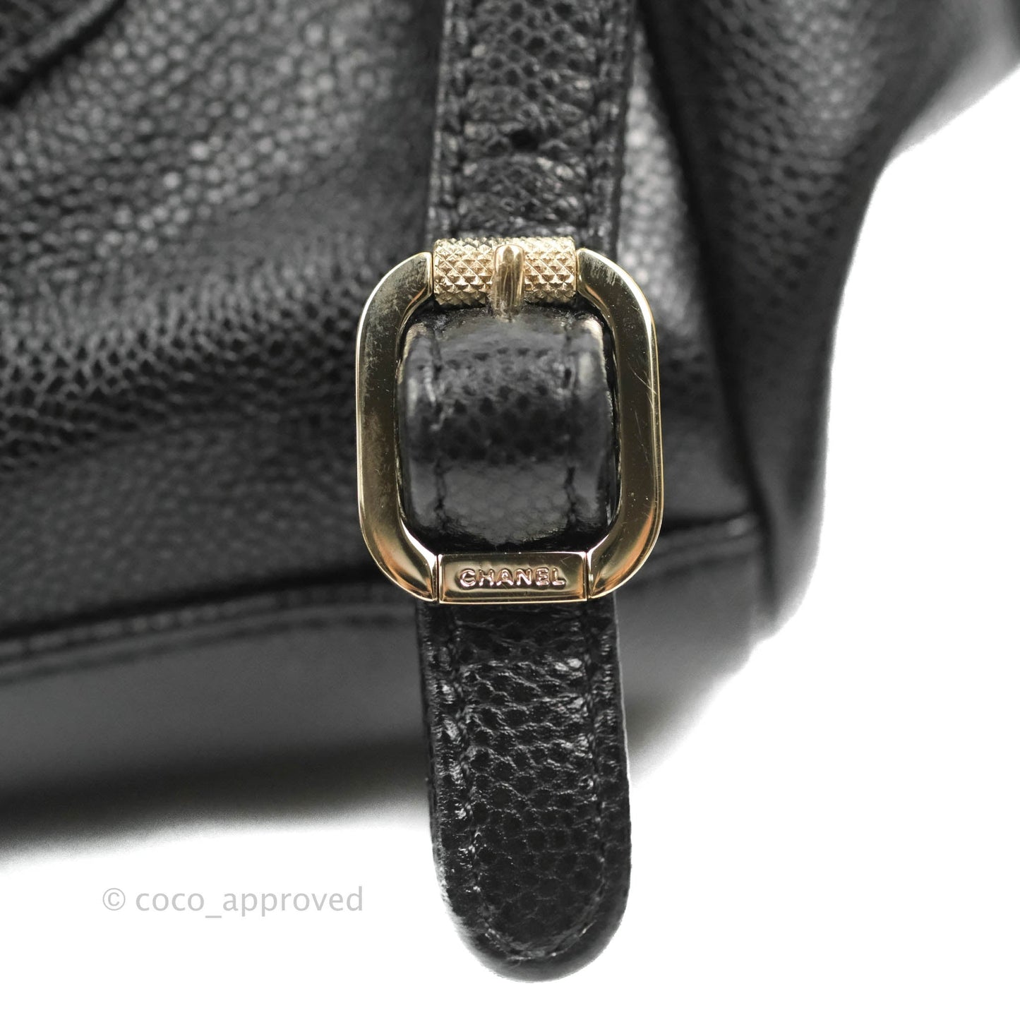 Chanel Quilted Business Affinity Backpack Black Caviar Gold Hardware