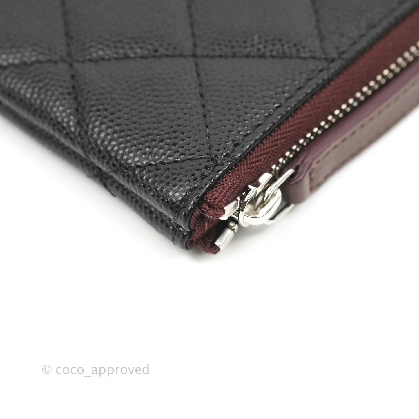 Chanel Quilted Mini O Case Black Caviar Silver Hardware