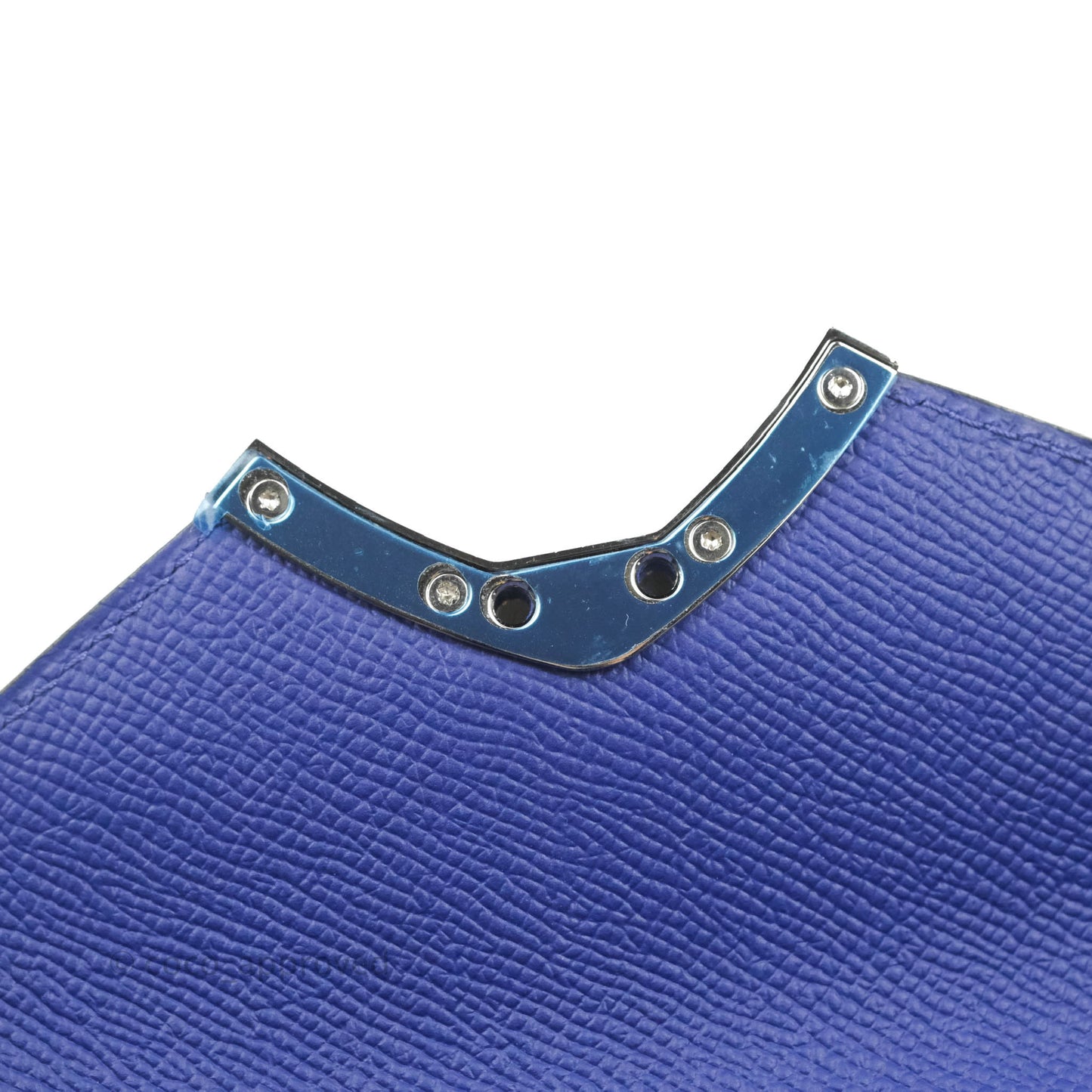 Moynat Gabrielle PM Bag Blue Calfskin Silver Hardware